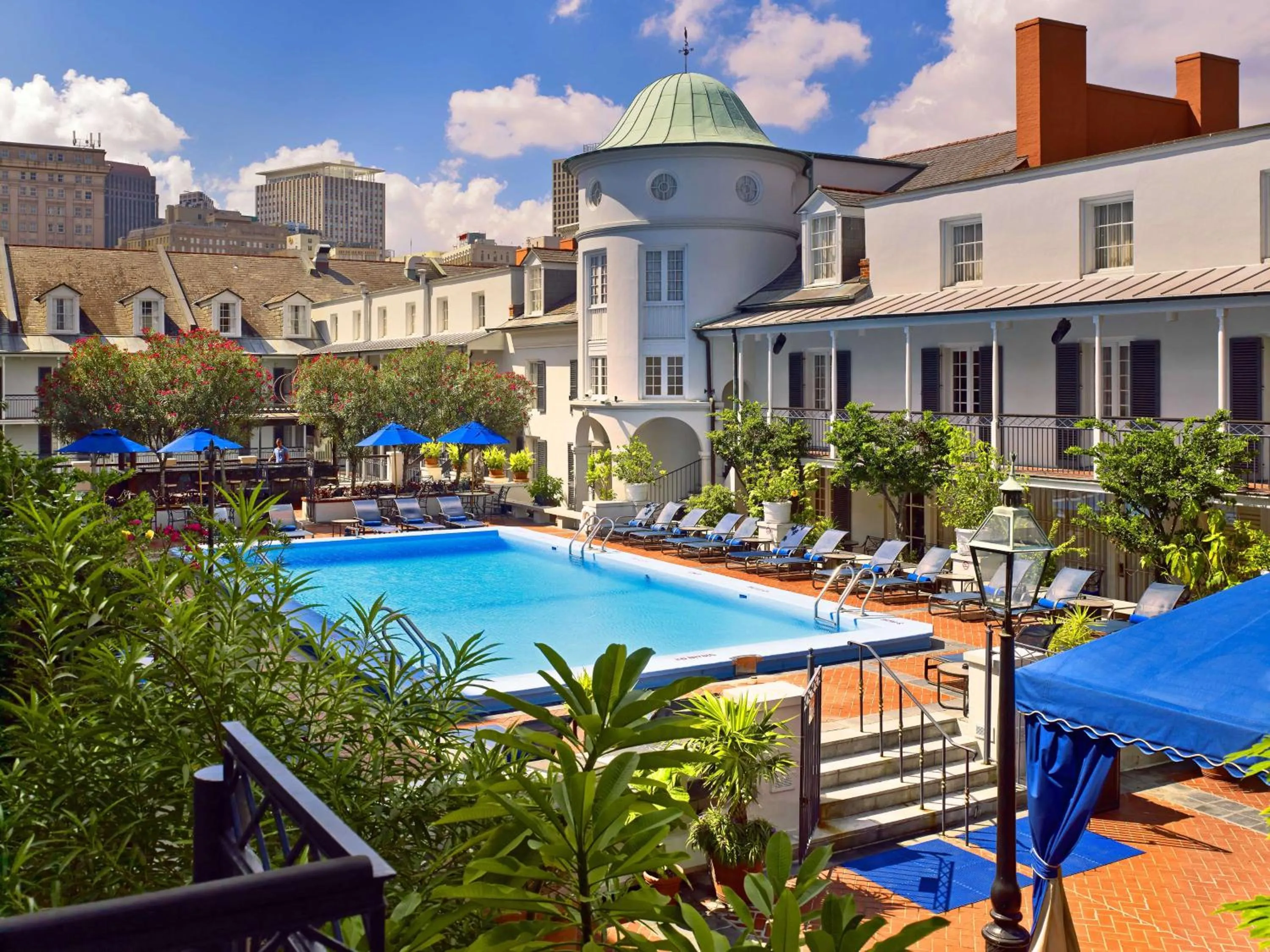 Pool view in The Royal Sonesta New Orleans