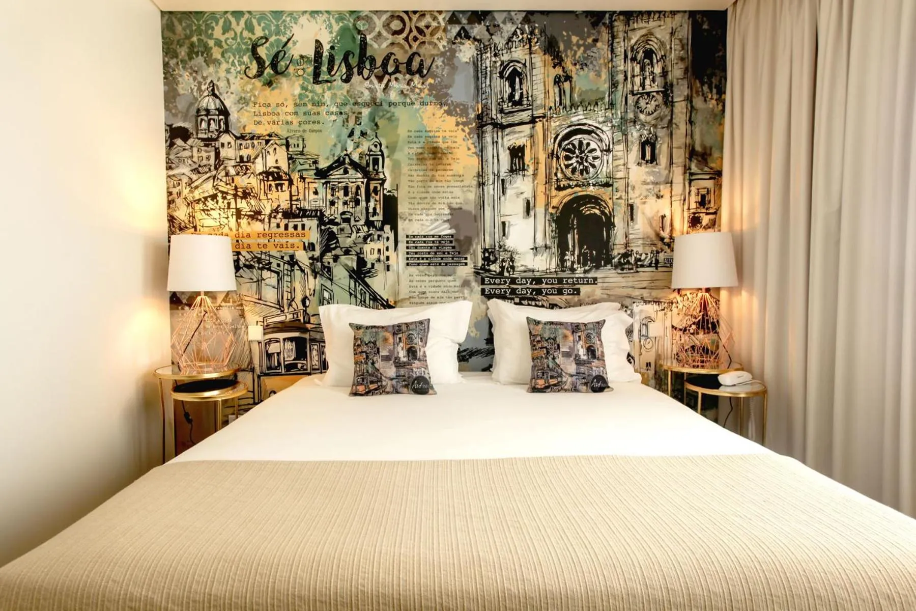 Bedroom, Bed in The ART INN Lisbon