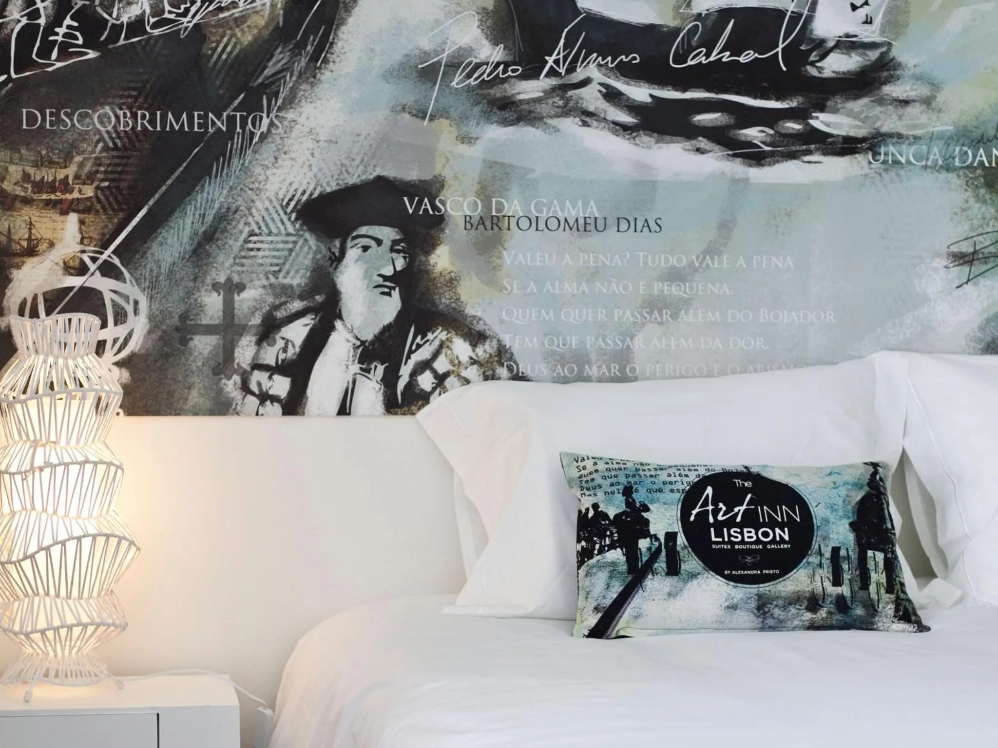 Bed in The ART INN Lisbon