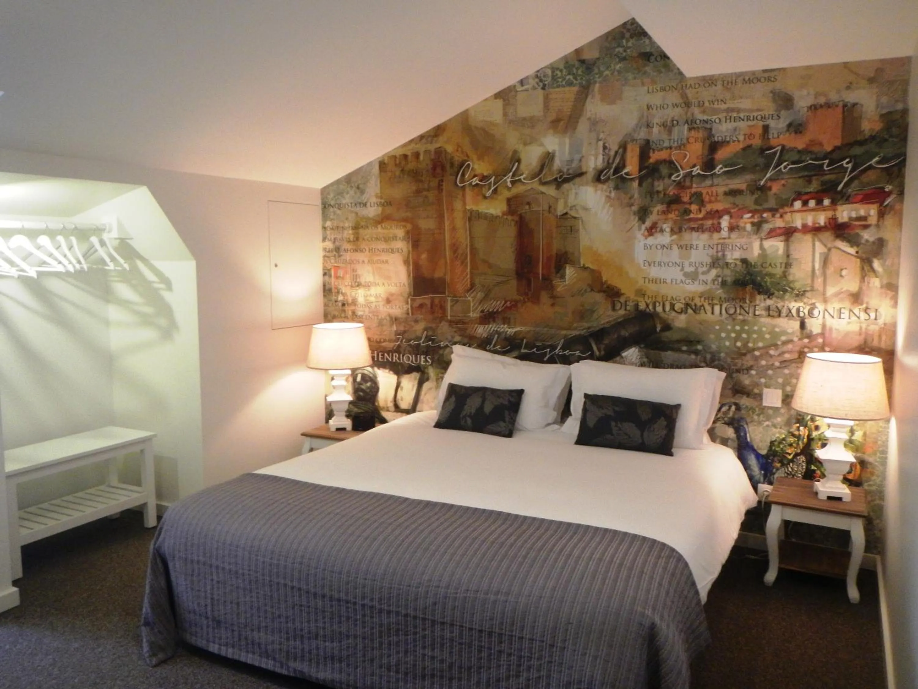 Bed in The ART INN Lisbon