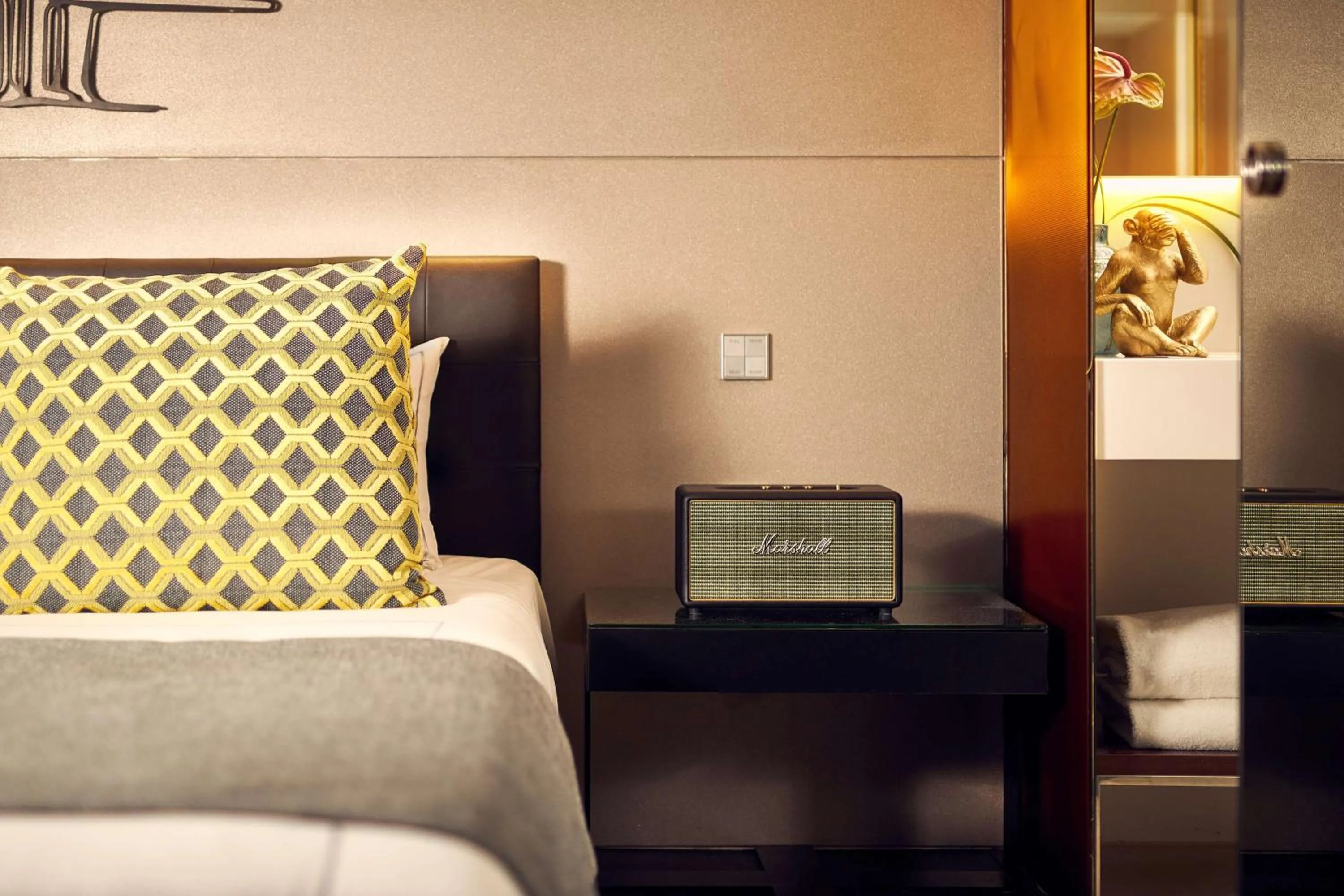 Bedroom, Bed in art'otel amsterdam, Powered by Radisson Hotels