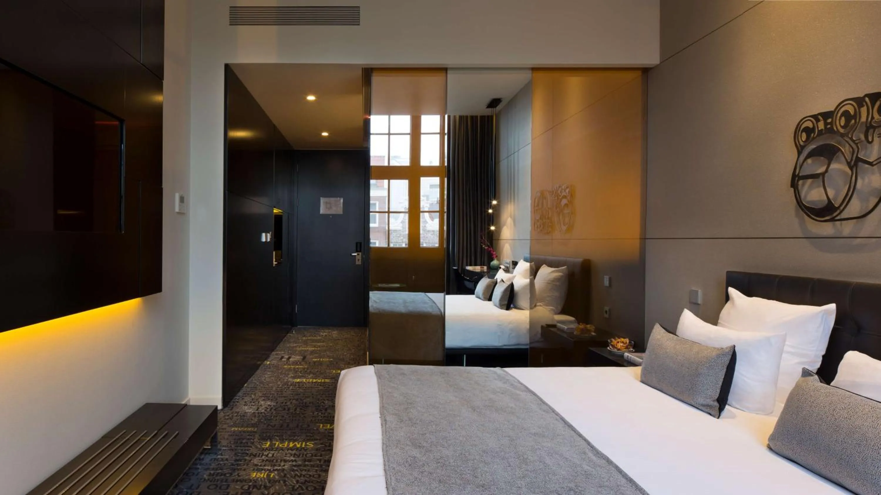 Bedroom, Bed in art'otel amsterdam, Powered by Radisson Hotels