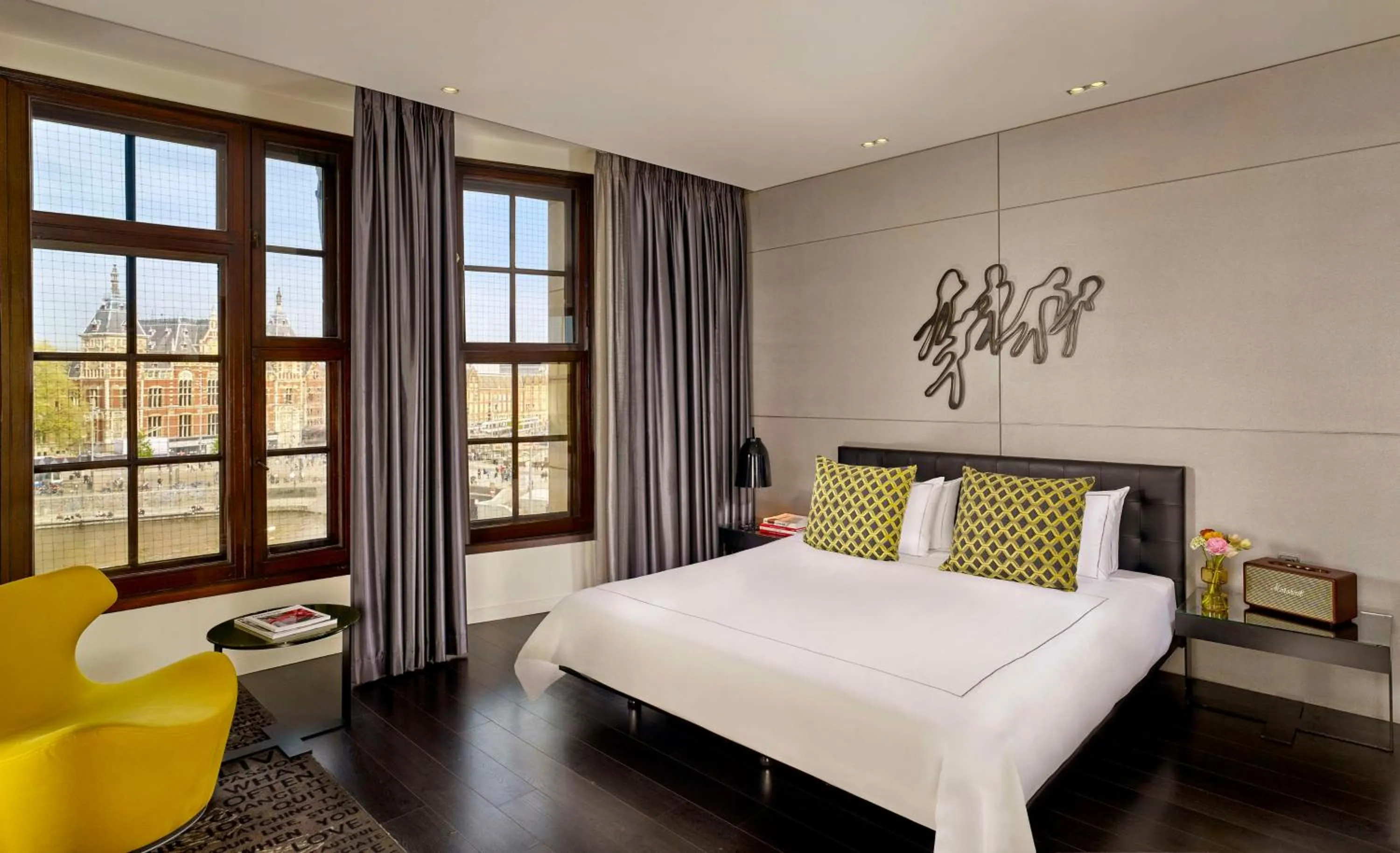 Bedroom, Bed in art'otel amsterdam, Powered by Radisson Hotels