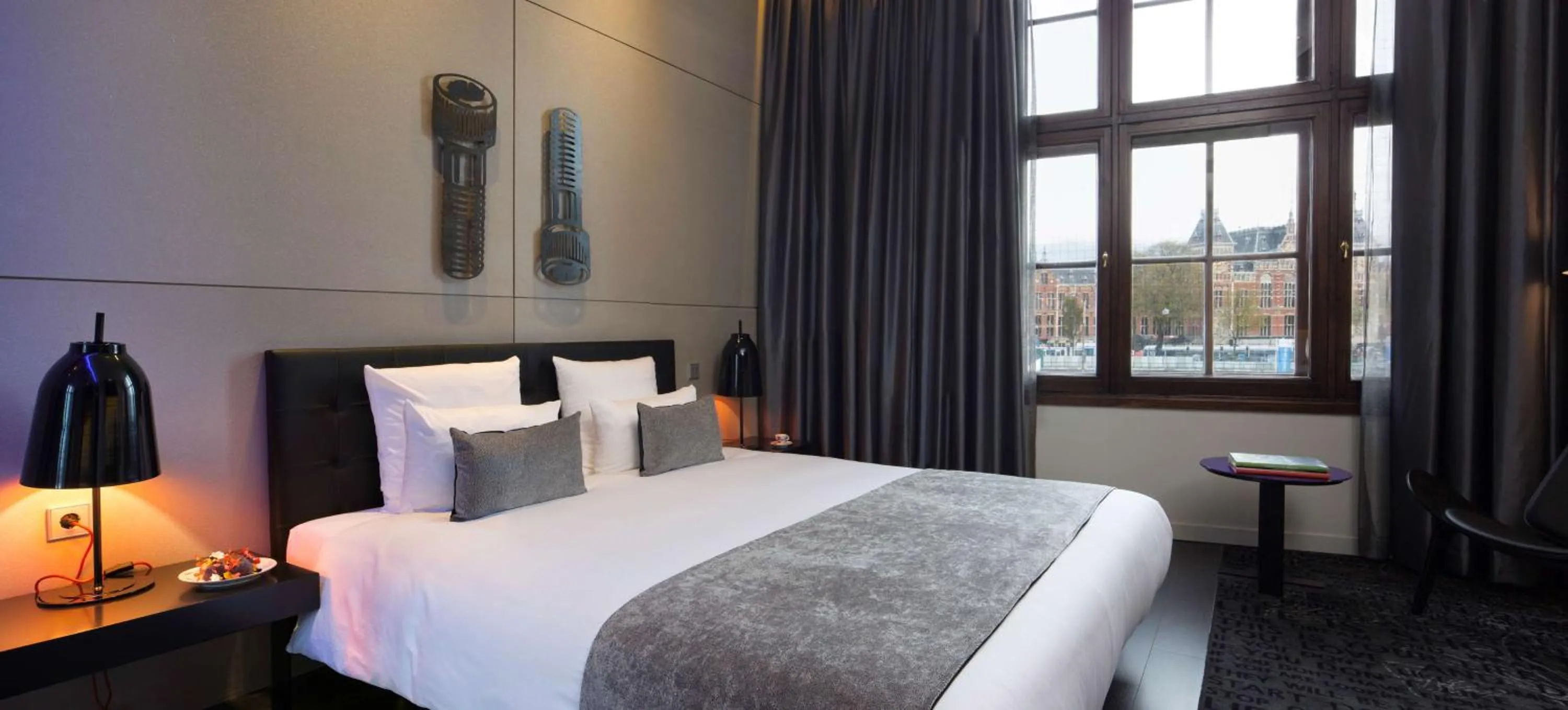 Bedroom, Bed in art'otel amsterdam, Powered by Radisson Hotels
