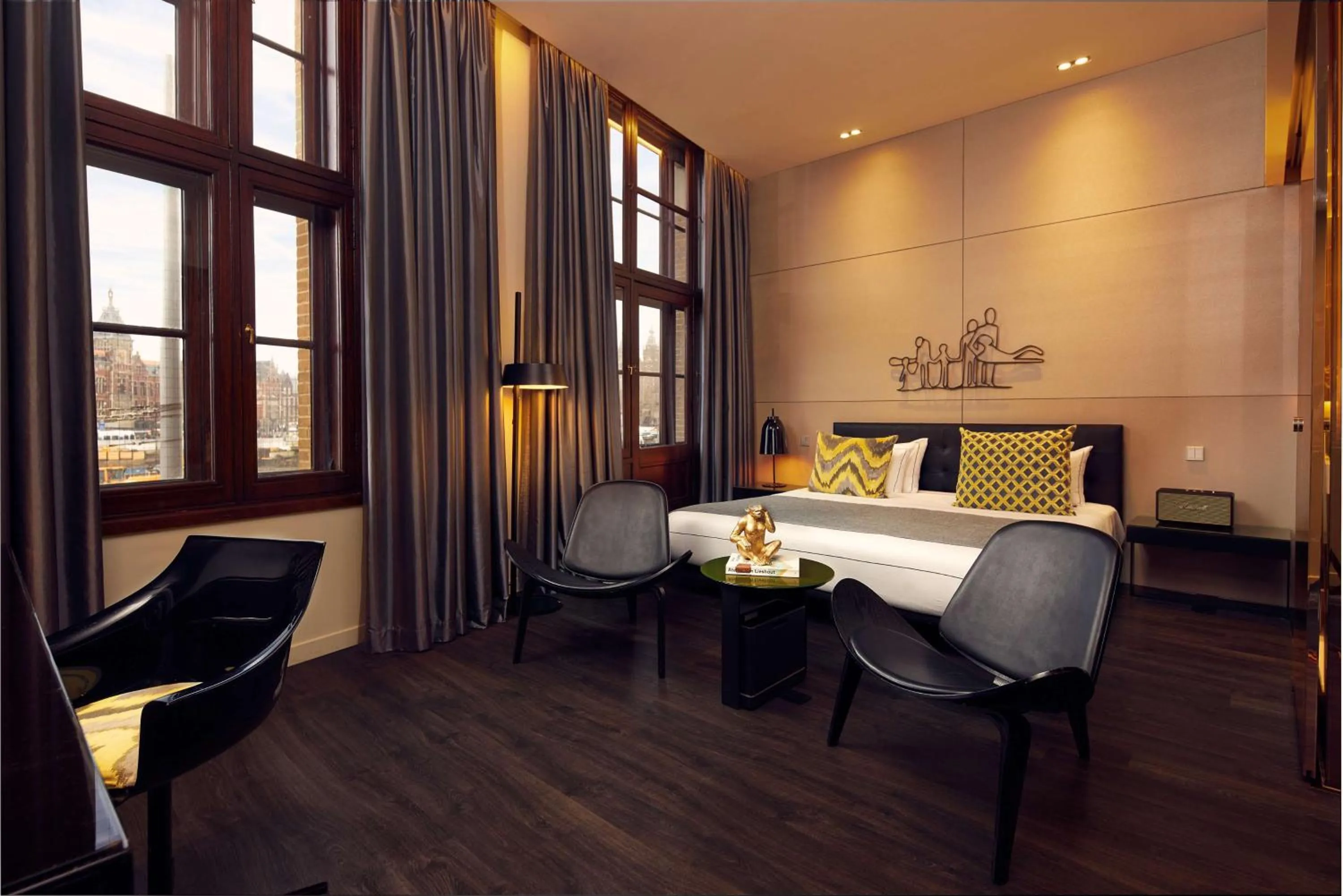 Bedroom, Bed in art'otel amsterdam, Powered by Radisson Hotels