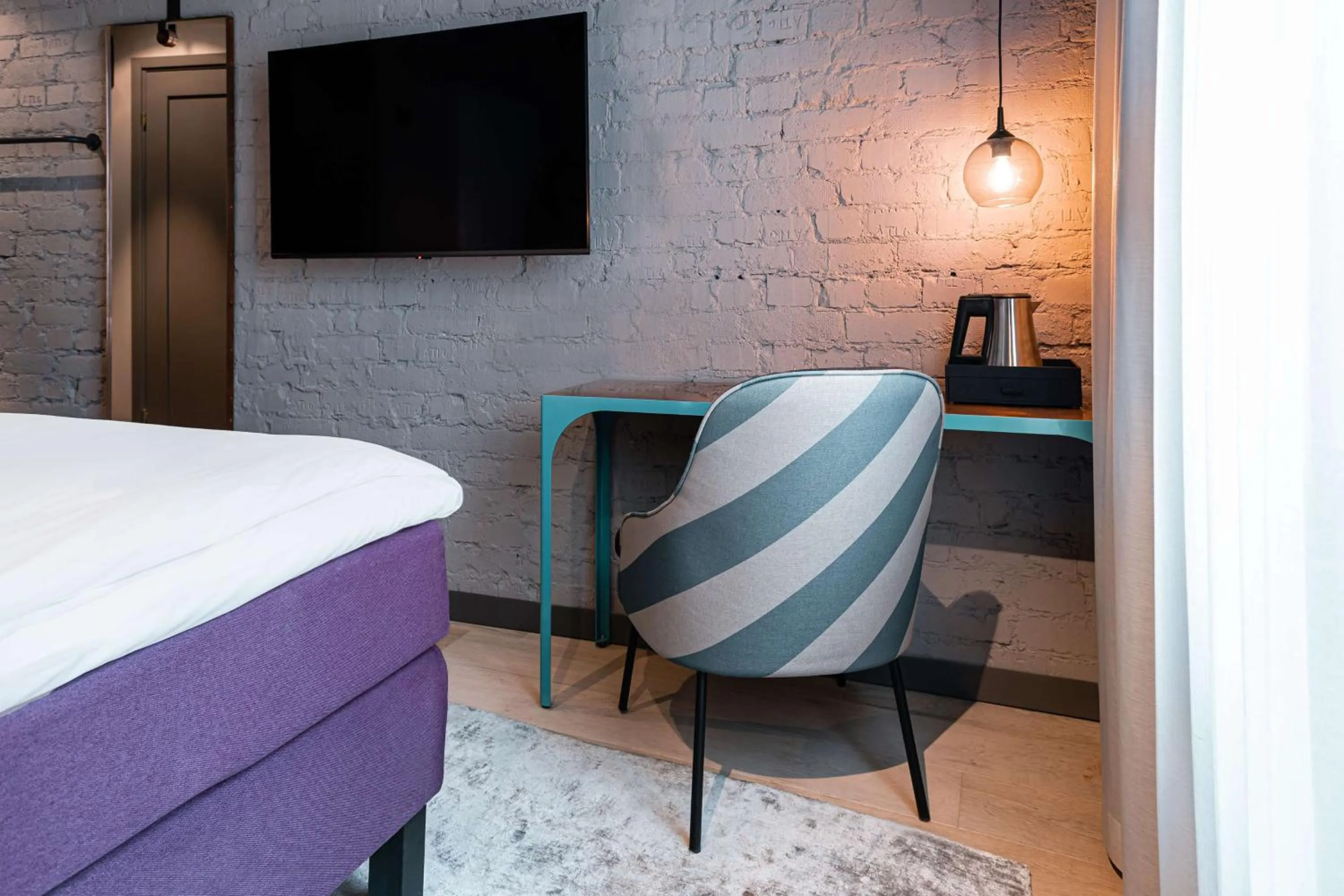 TV and multimedia, Bed in Story Hotel Signalfabriken, part of JdV by Hyatt