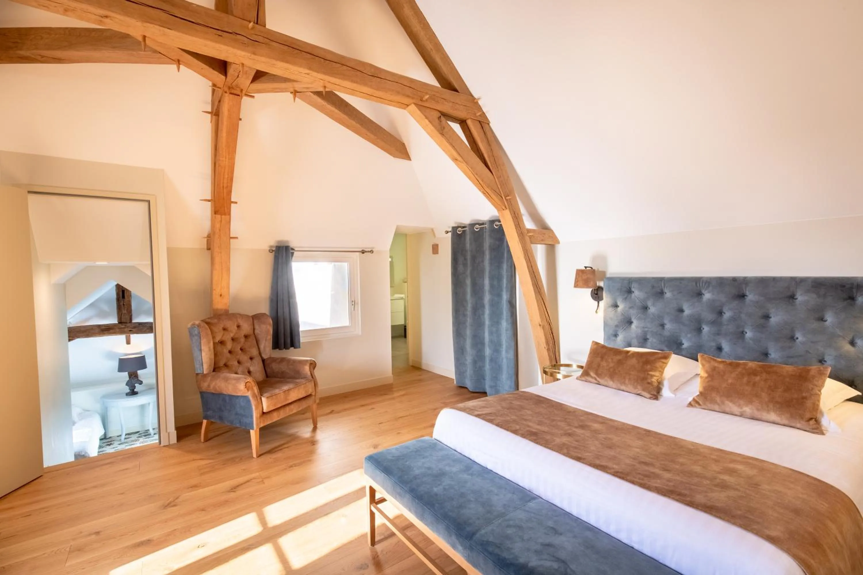 Bed in Hotel Haras De La Potardiere