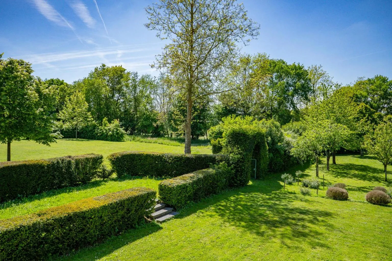 Garden view in Hotel Haras De La Potardiere