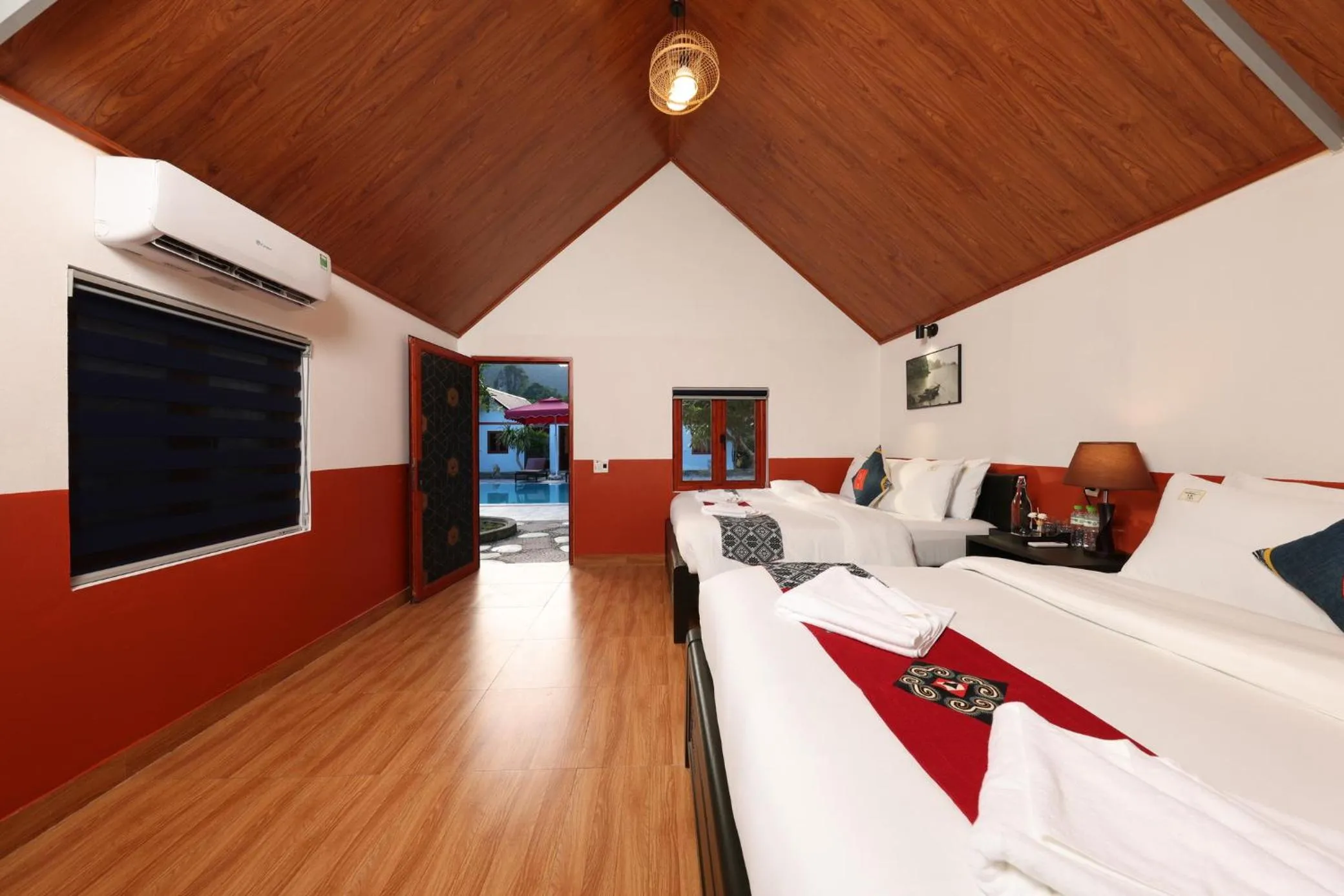 Bed in Cat Ba Serena Homestay And Swimming Pool