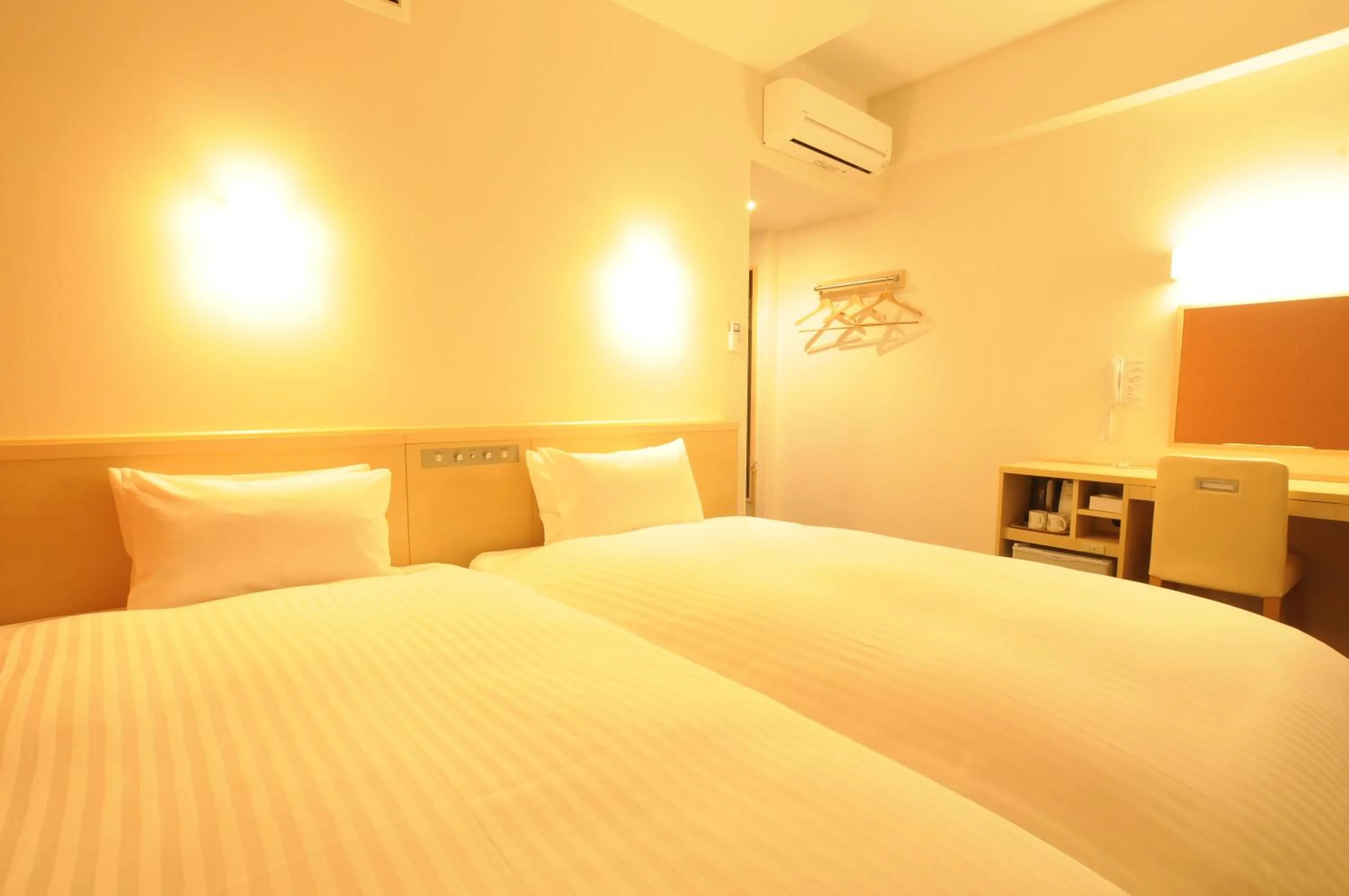 Bed in AB Hotel Ubeshinkawa