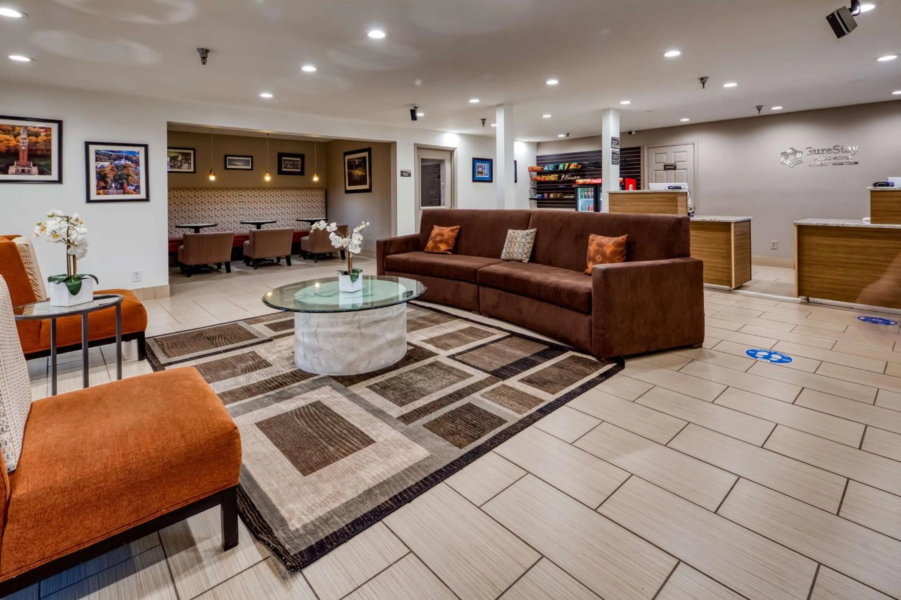 Lobby or reception in SureStay Plus Hotel by Best Western Durham Medical Center