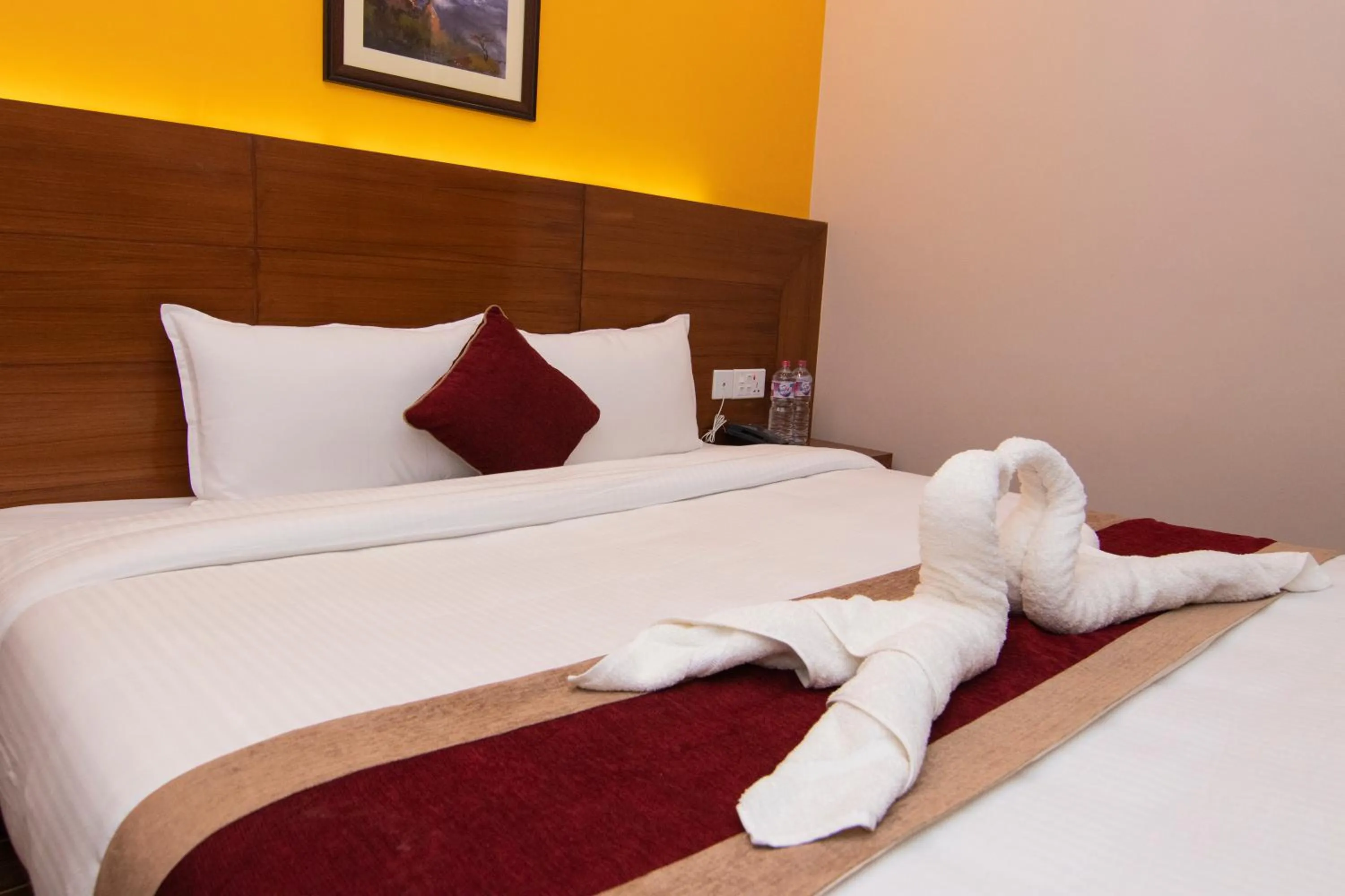 Bed in Hotel Balcony