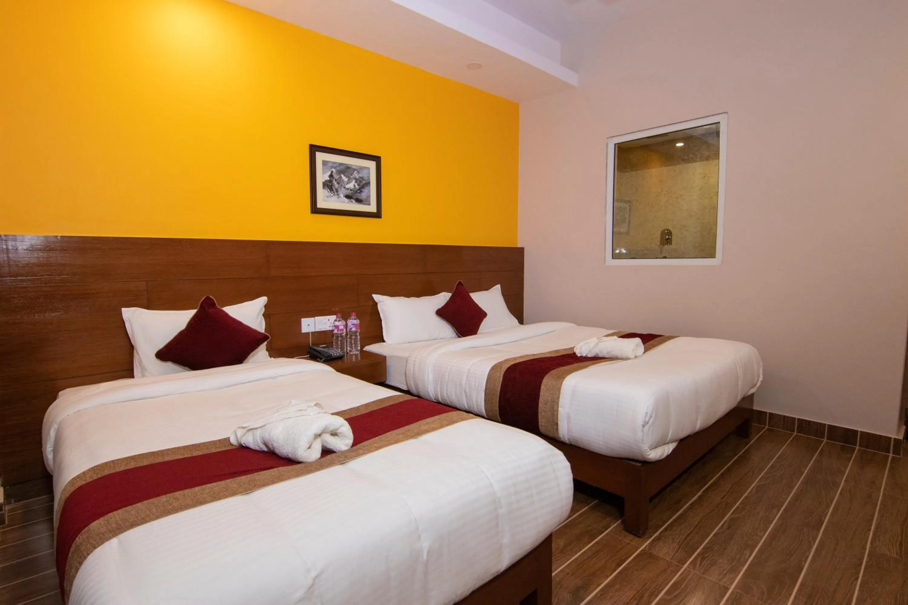 Bed in Hotel Balcony