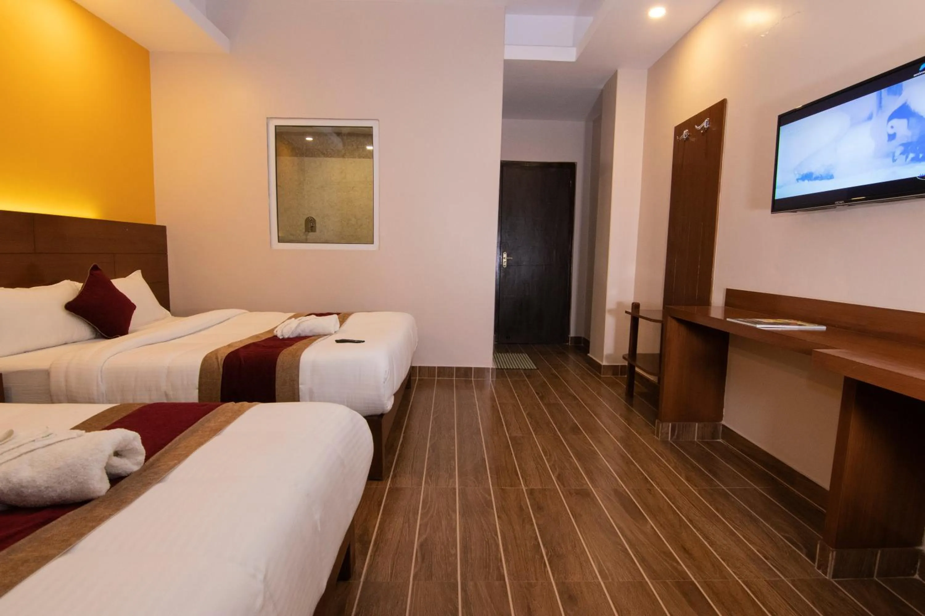 Bed in Hotel Balcony