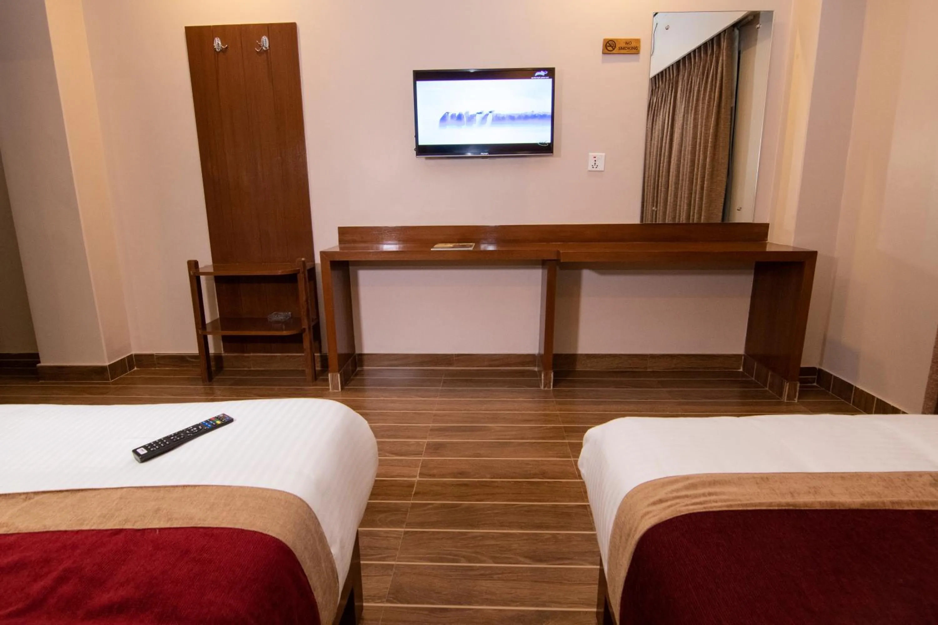 Bed in Hotel Balcony