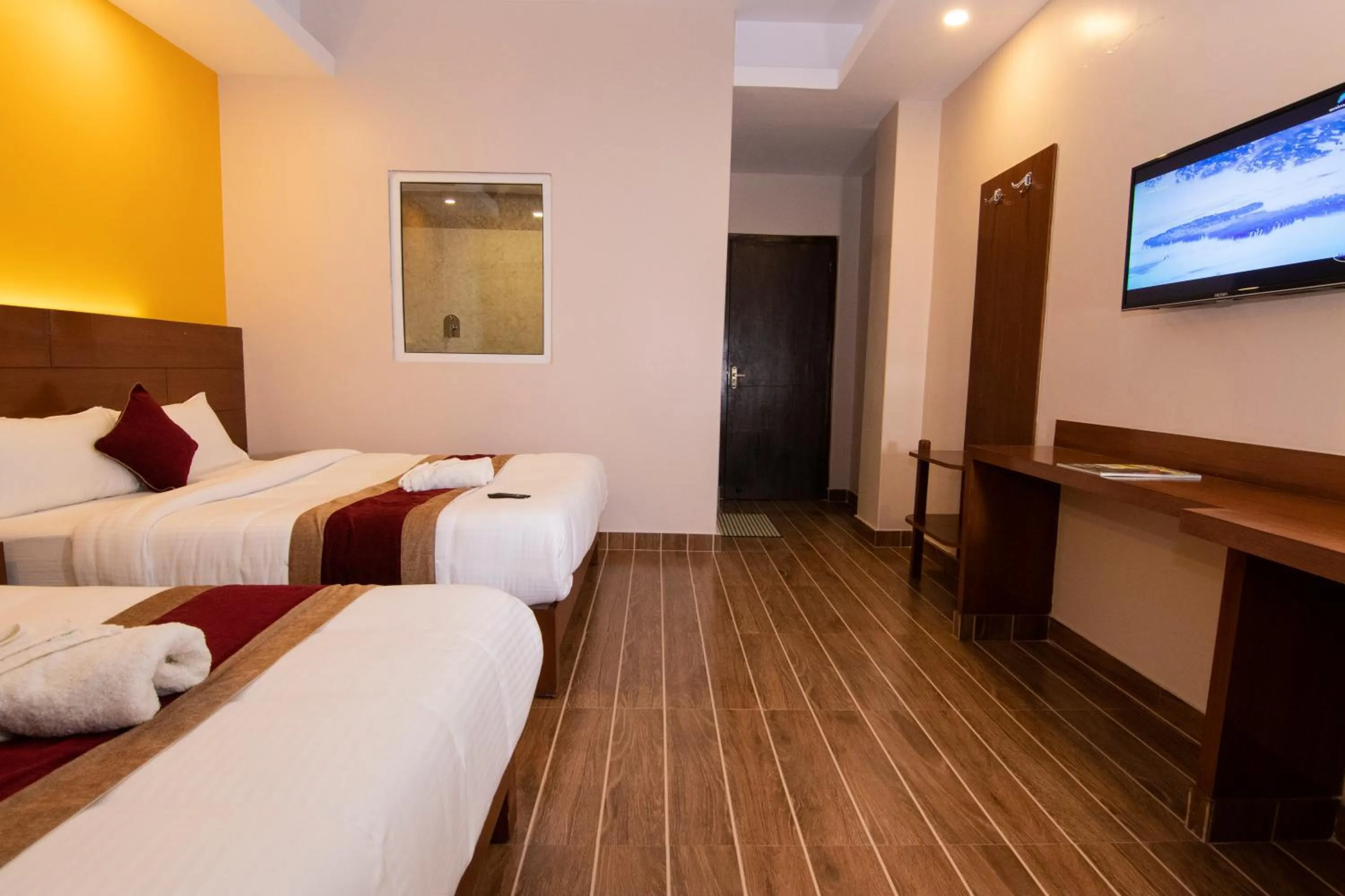 Bed in Hotel Balcony