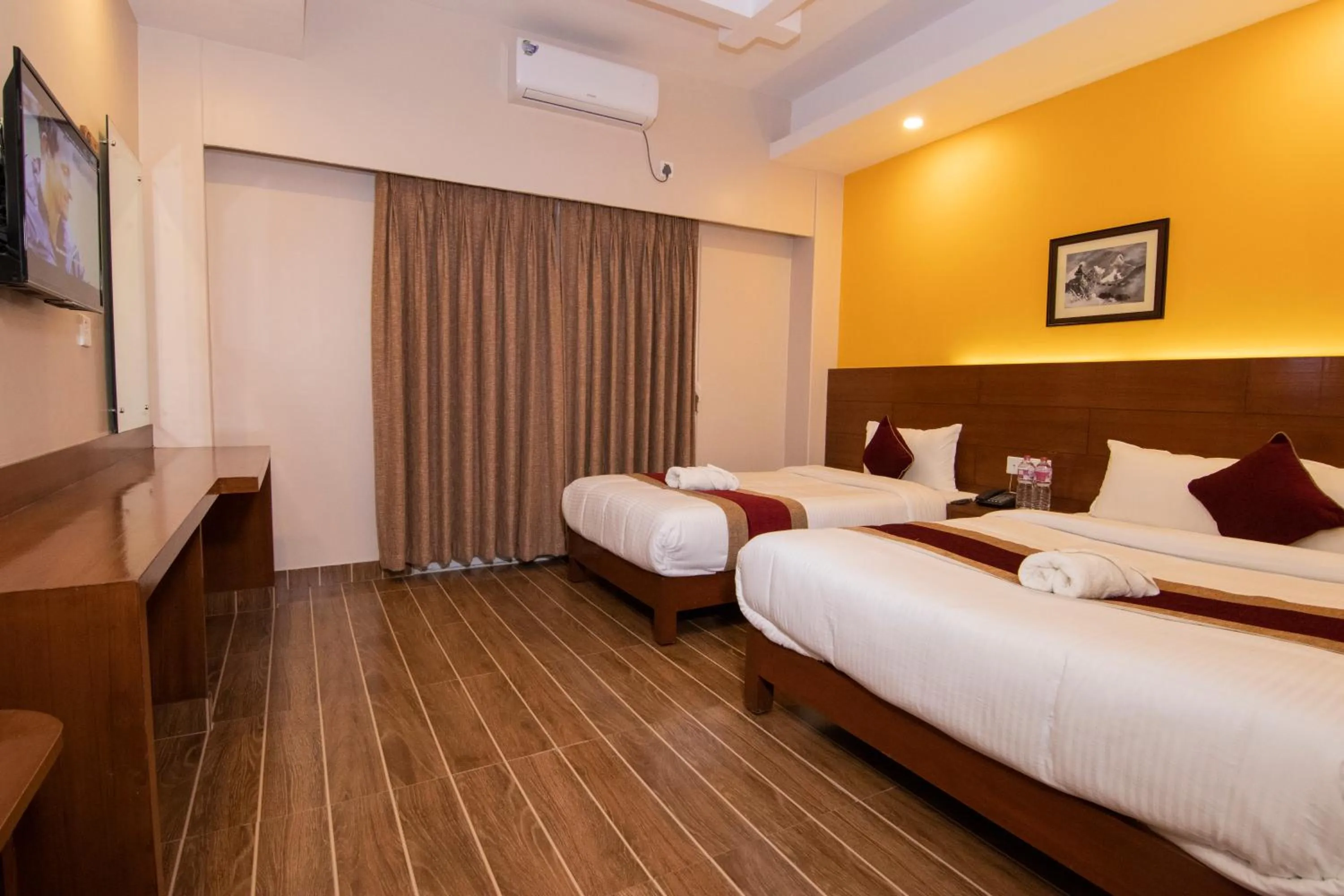 Bed in Hotel Balcony