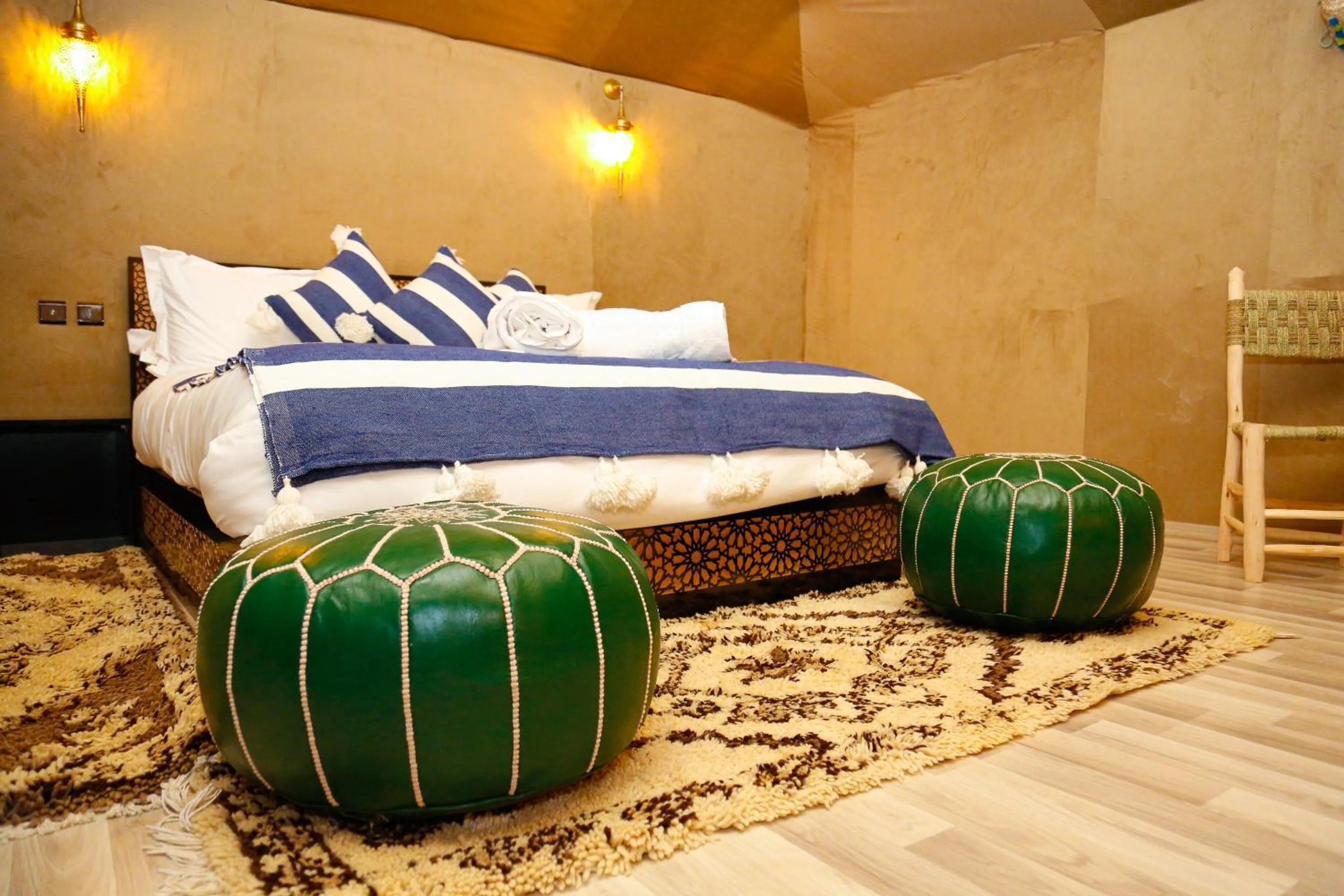 Bedroom, Bed in Luxury berber style