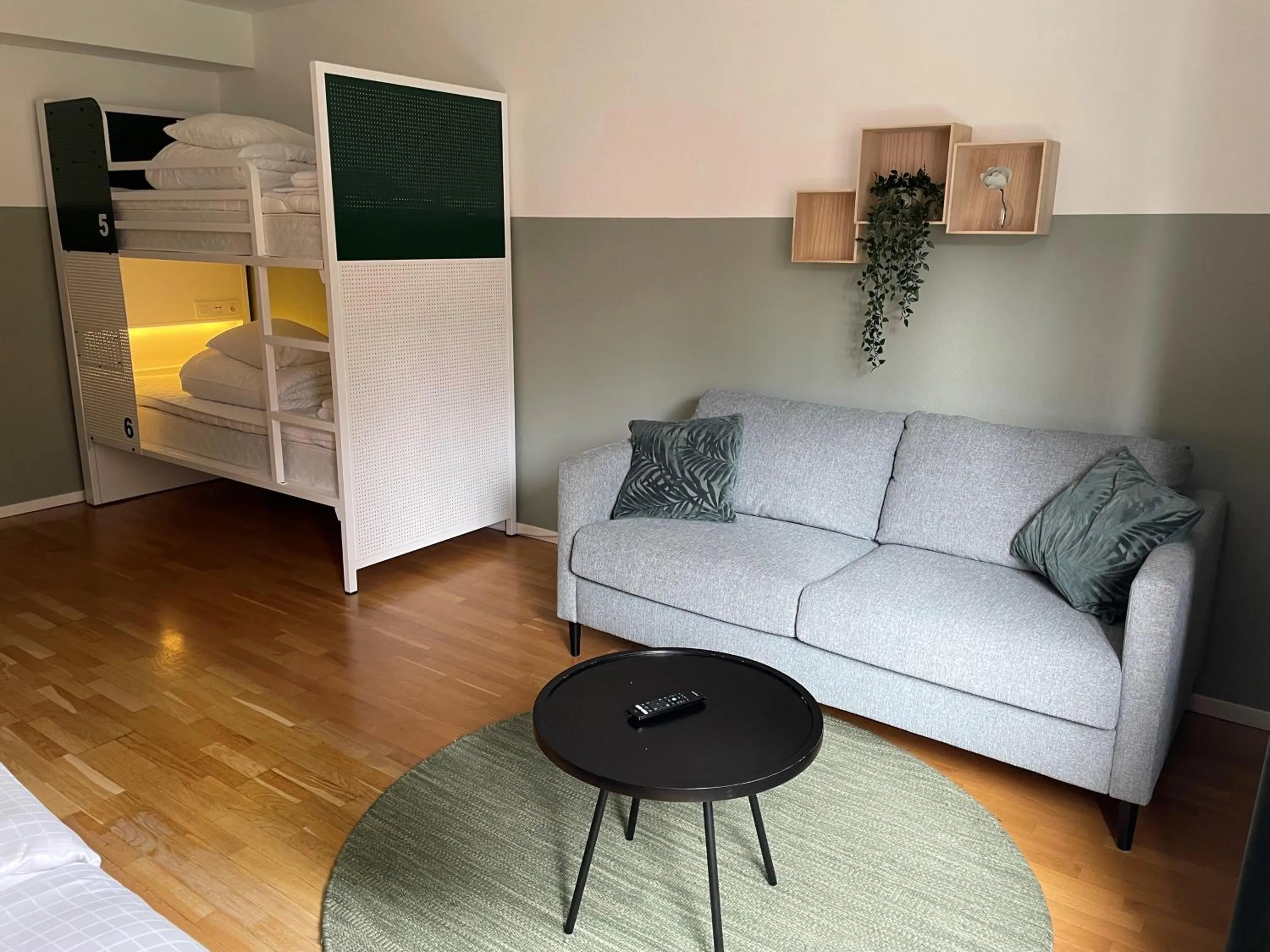 Seating area, Bed in Botanika Uppsala