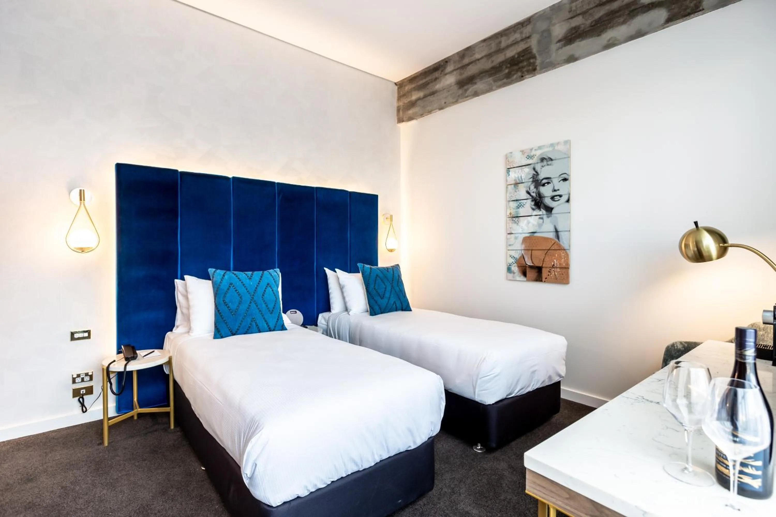 Bedroom, Bed in The Muse Christchurch Art Hotel