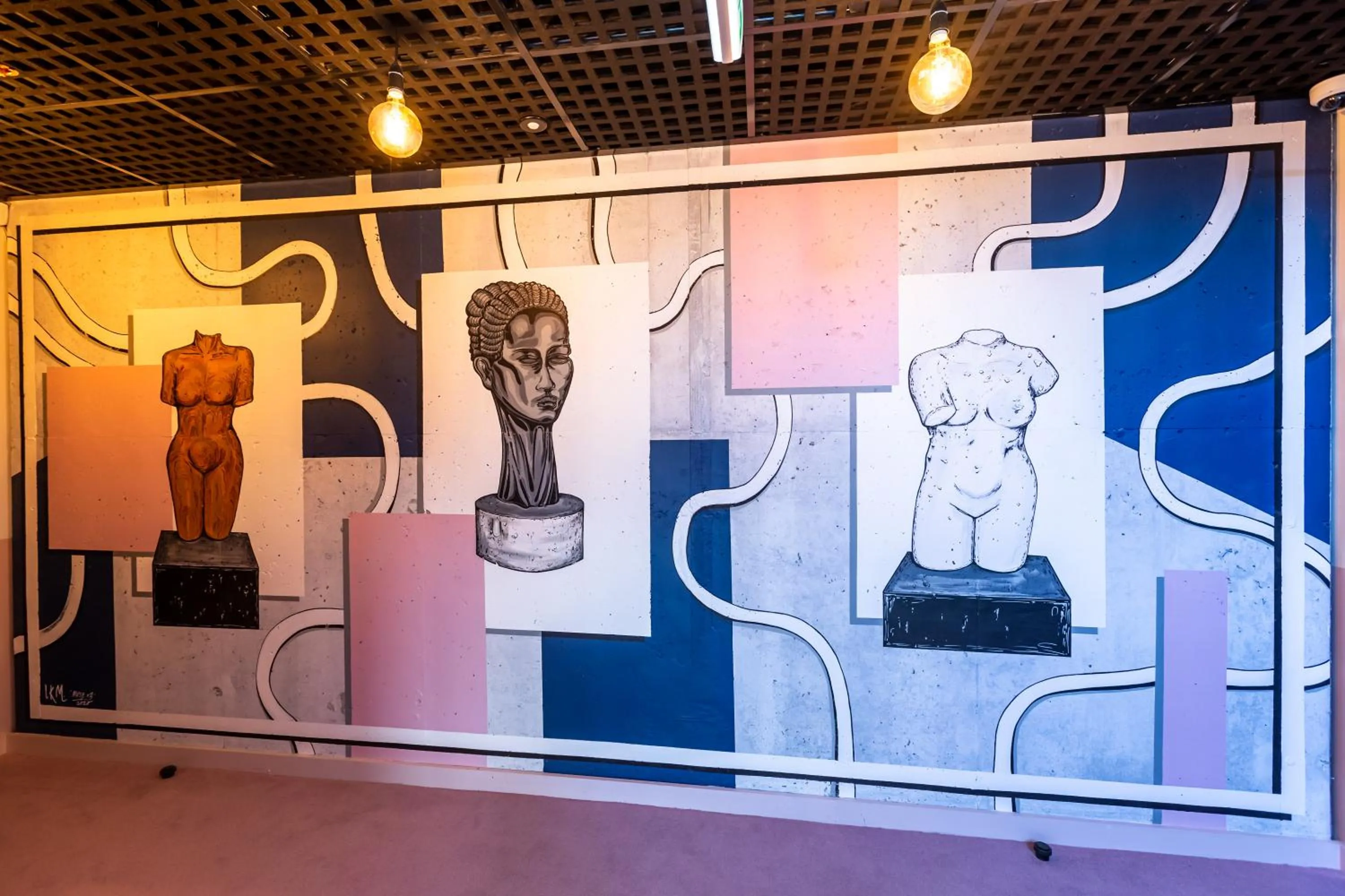 Decorative detail in The Muse Christchurch Art Hotel