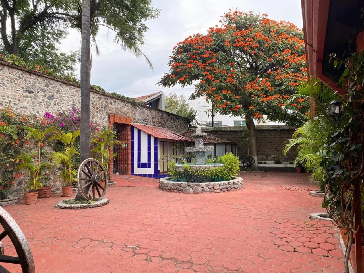 Inner courtyard view in Posada Los Alcatraces