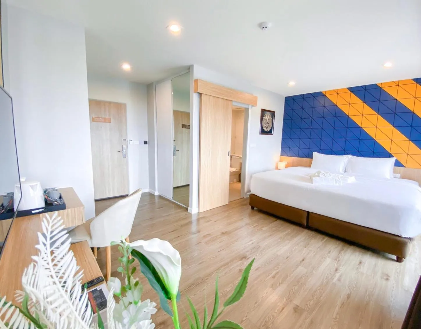 Bed in Hotel Fuse Rayong