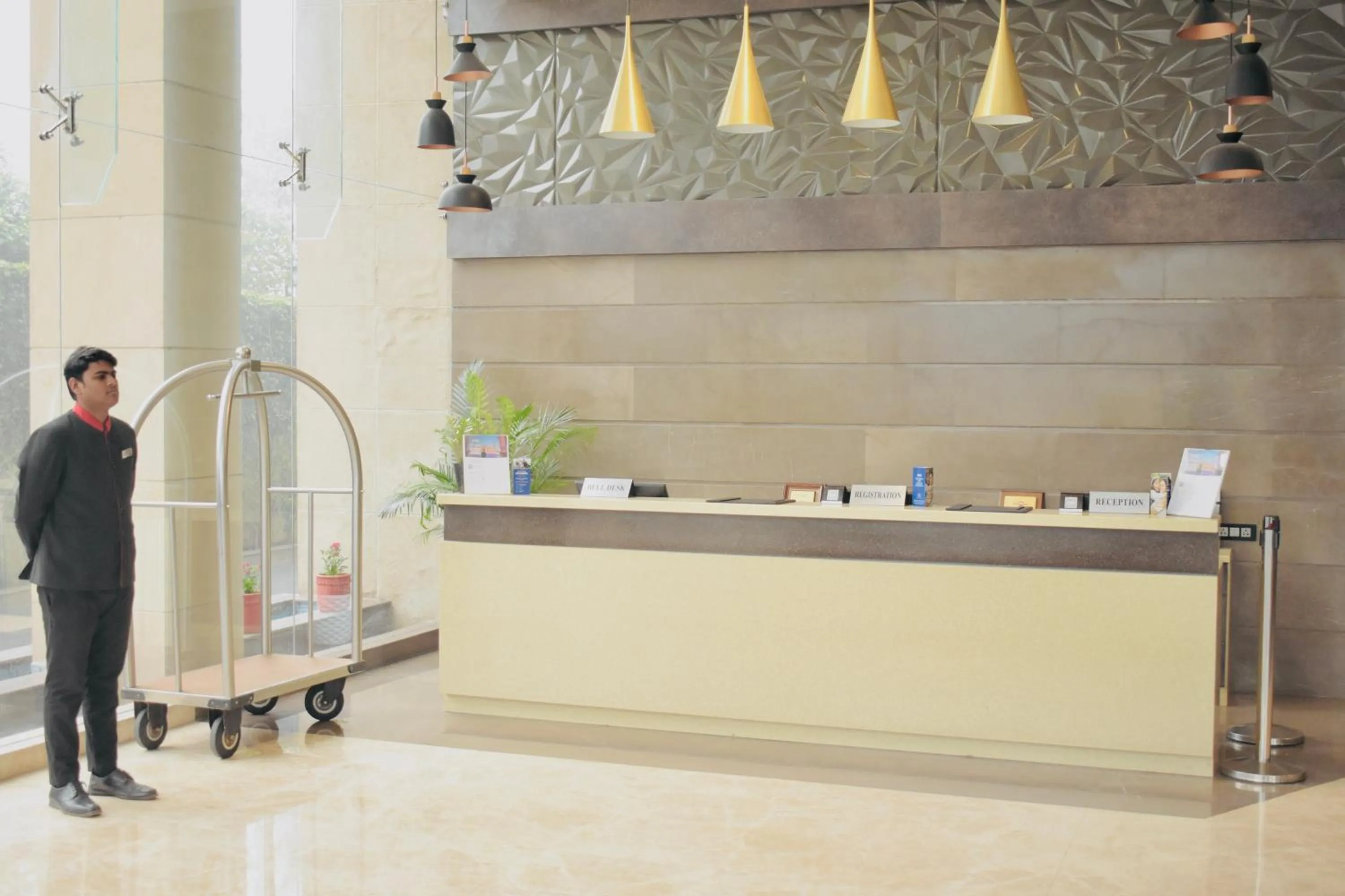 Lobby or reception in Ramada by Wyndham Aligarh GT Road