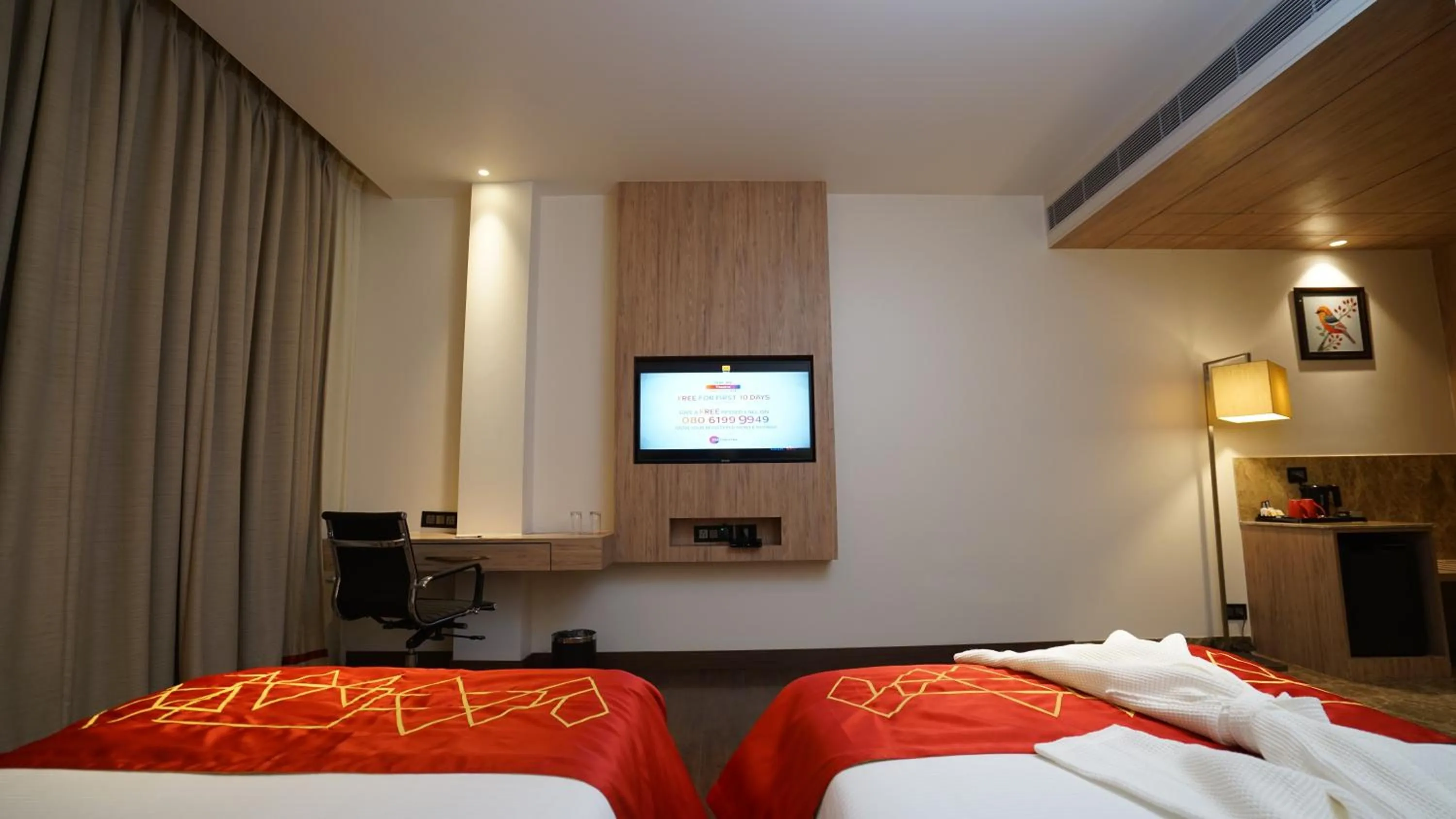 Bedroom, Bed in Ramada by Wyndham Aligarh GT Road