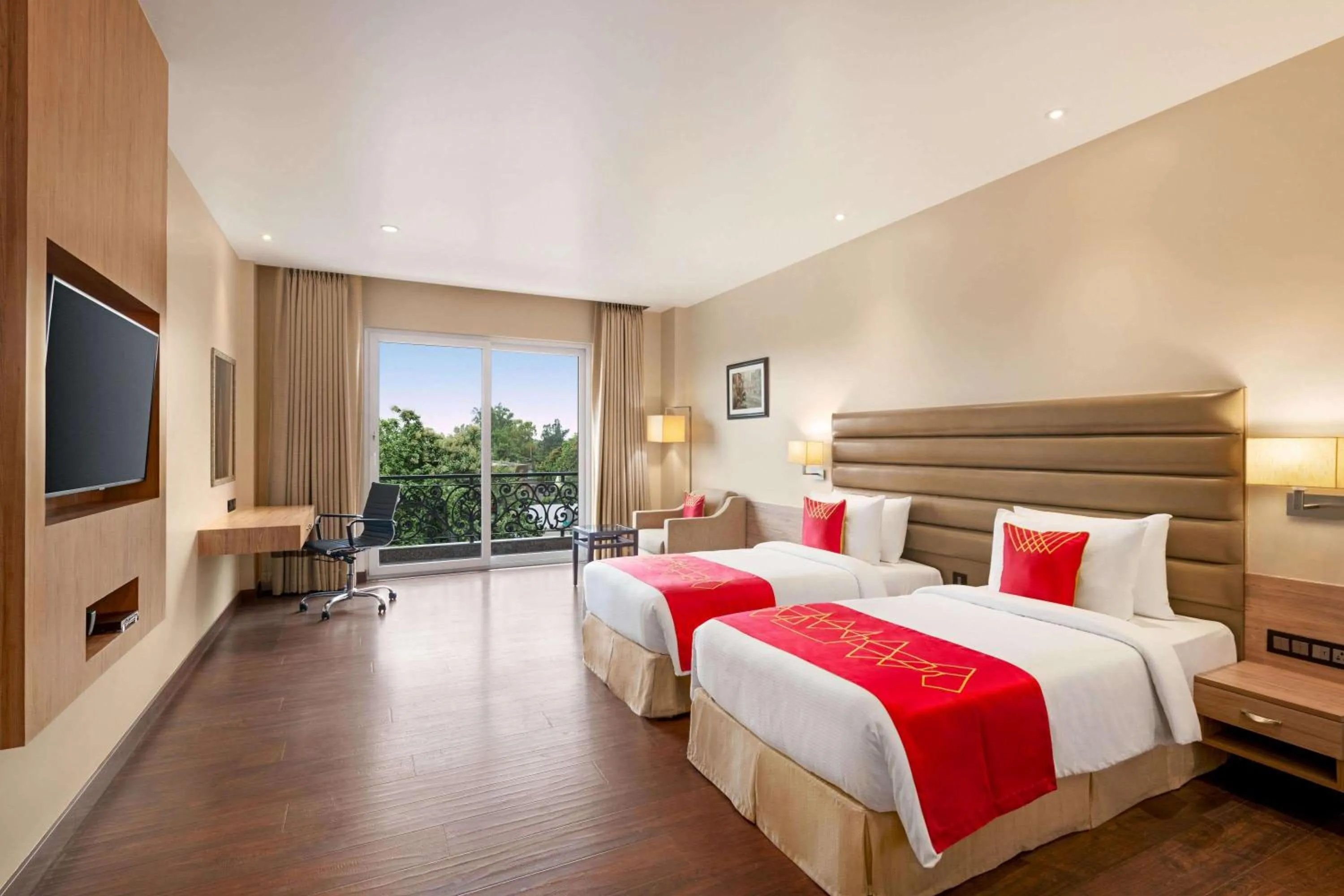 Photo of the whole room, Bed in Ramada by Wyndham Aligarh GT Road