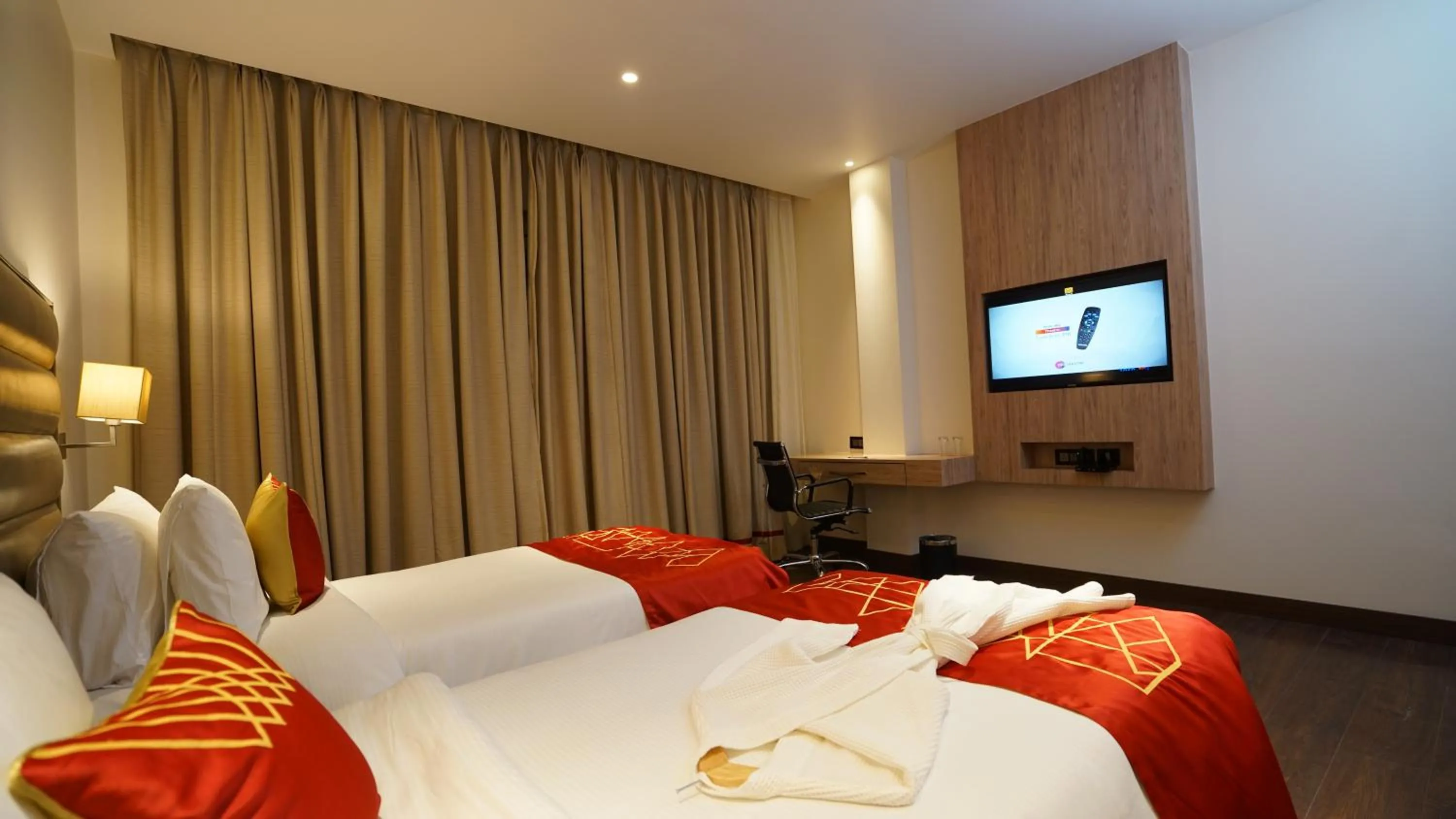 Bedroom, Bed in Ramada by Wyndham Aligarh GT Road