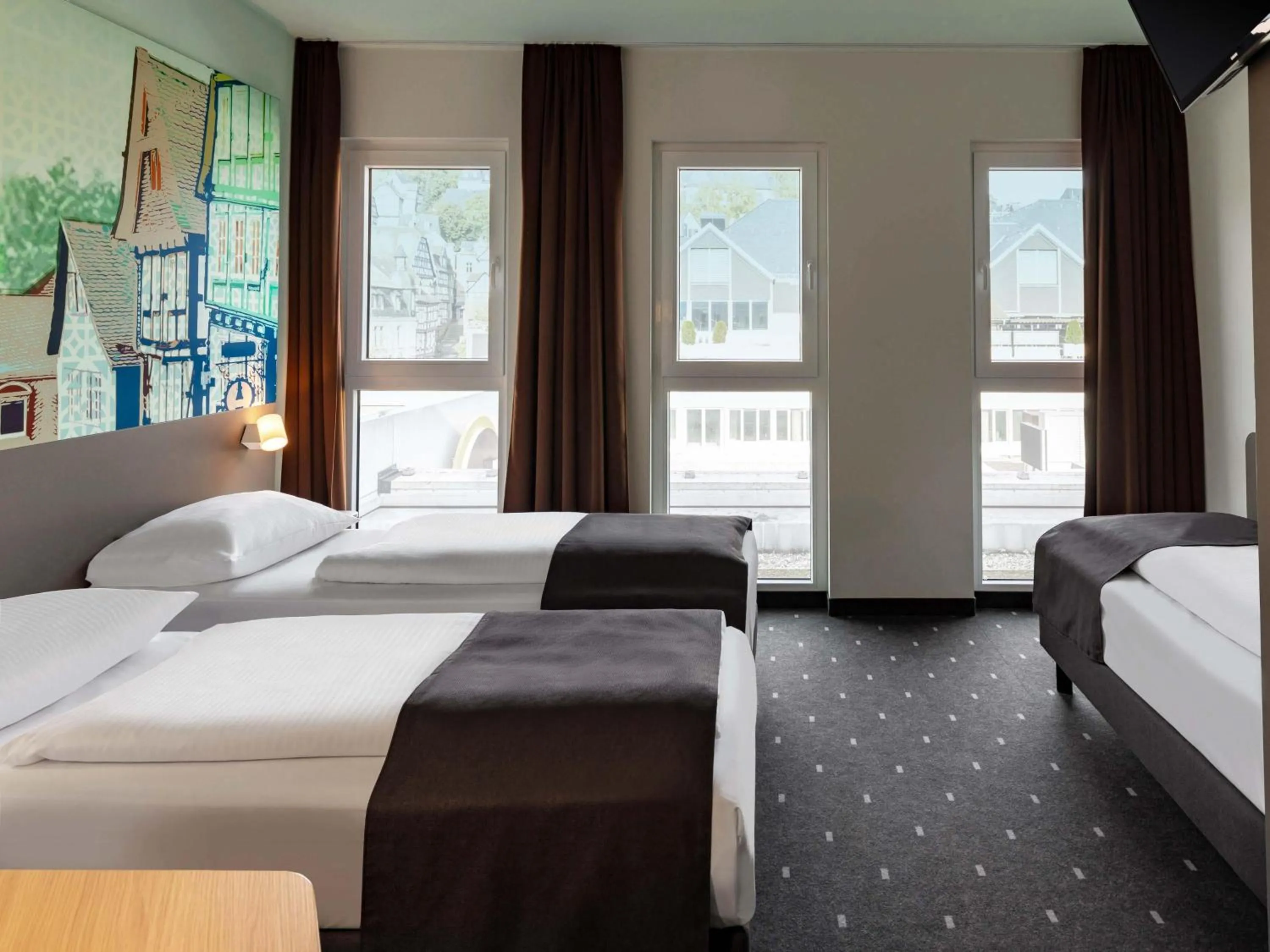 Photo of the whole room, Bed in B&B Hotel Marburg