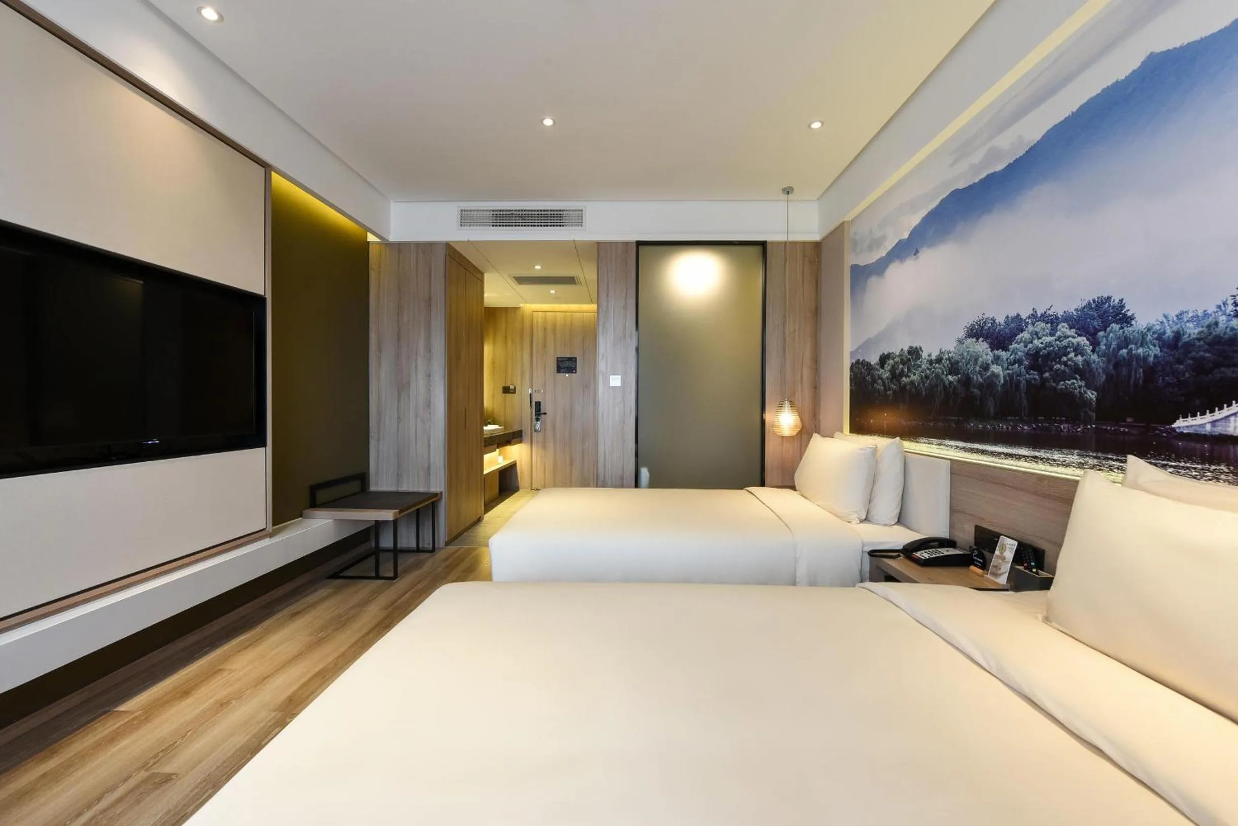 Bed in Atour Hotel Zhongguancun Yongfeng Base Beijing