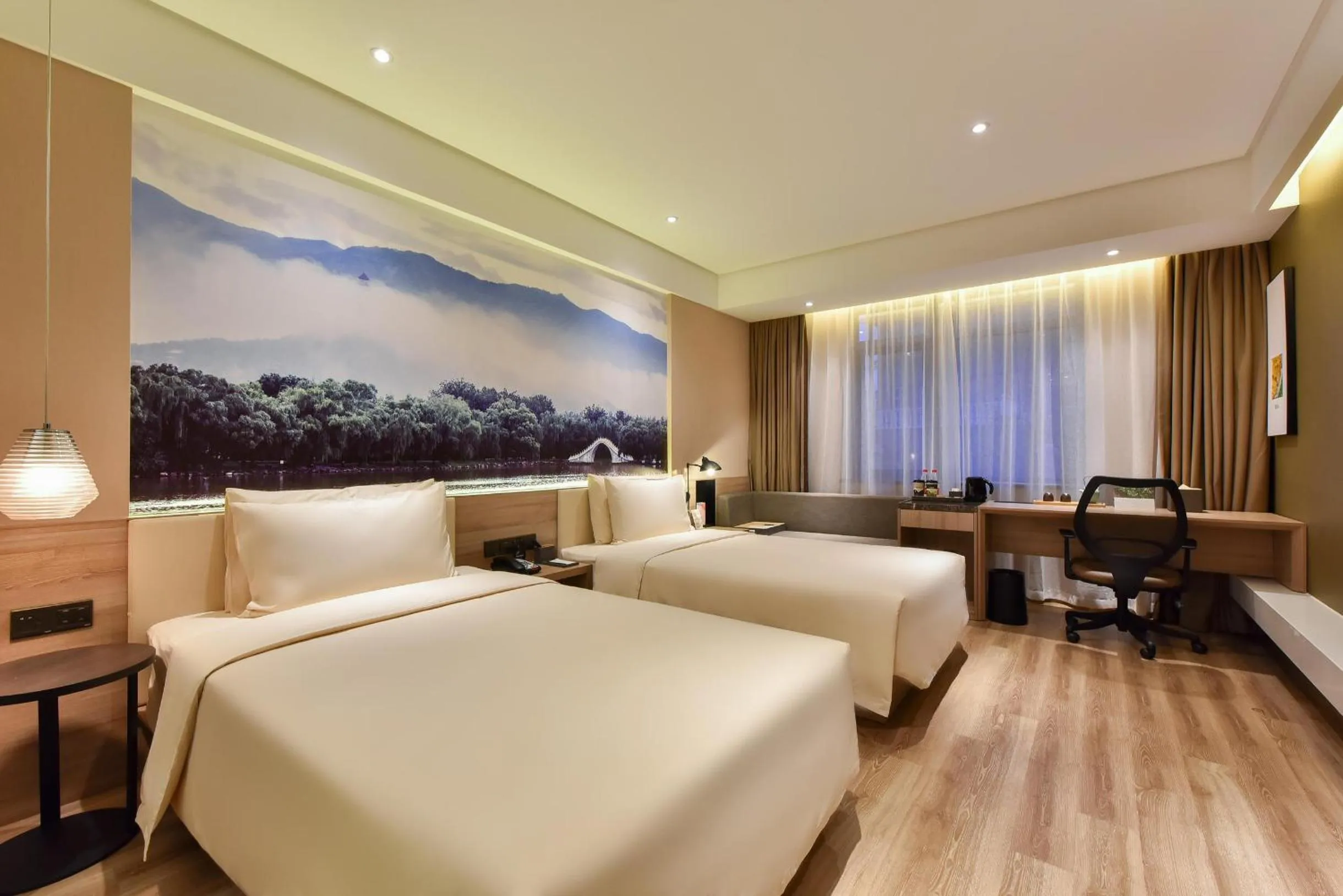 Bed in Atour Hotel Zhongguancun Yongfeng Base Beijing