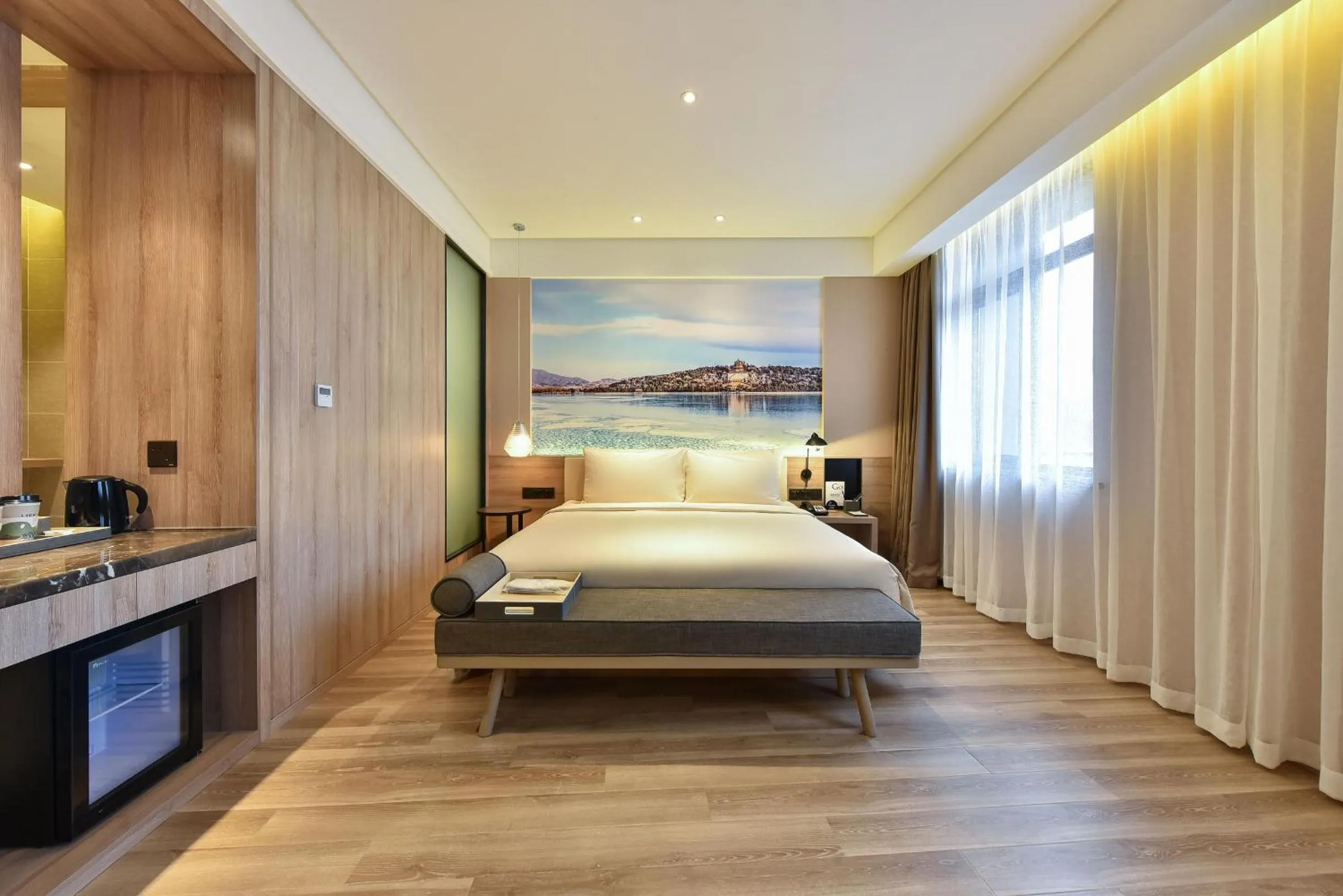 Bed in Atour Hotel Zhongguancun Yongfeng Base Beijing