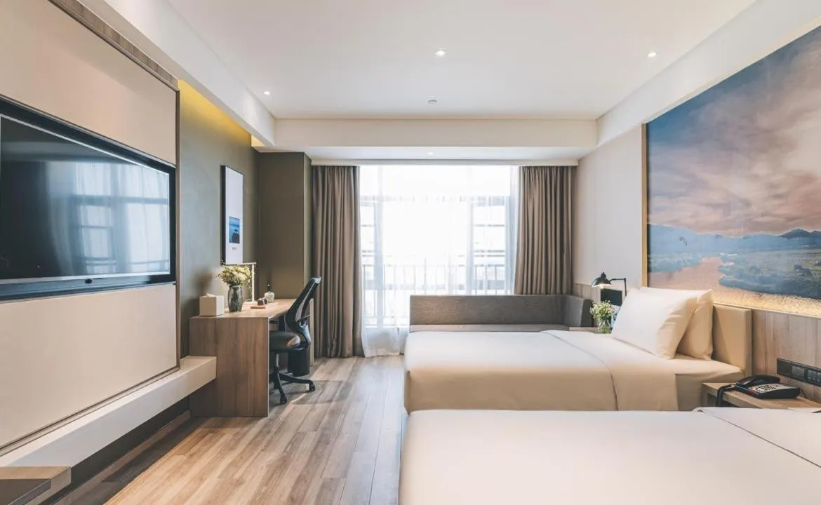 Bed in Atour Hotel Ningbo Airport Yinzhou Avenue