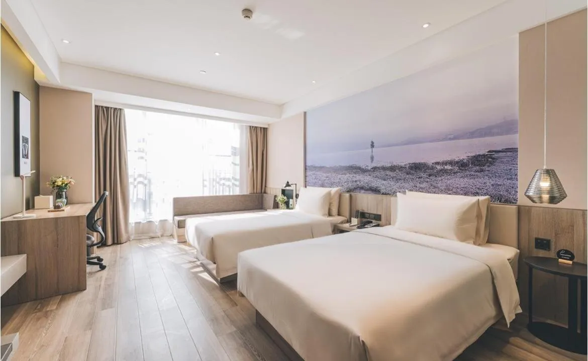 Bed in Atour Hotel Ningbo Airport Yinzhou Avenue
