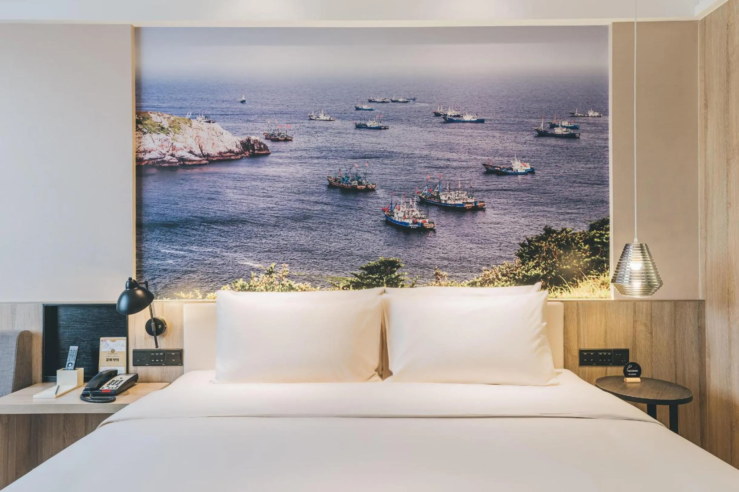 Bed in Atour Hotel Ningbo Airport Yinzhou Avenue