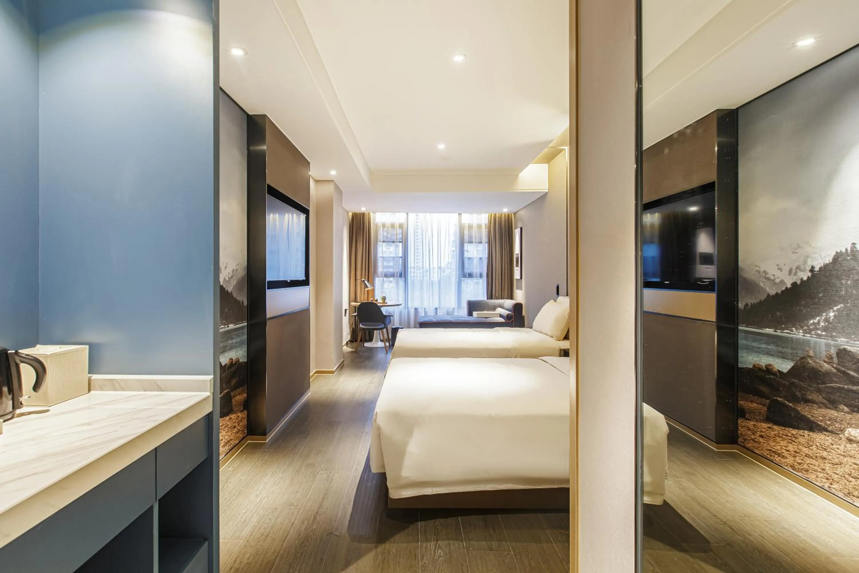 Bed in Atour Hotel Chengdu Yulin Huaxi