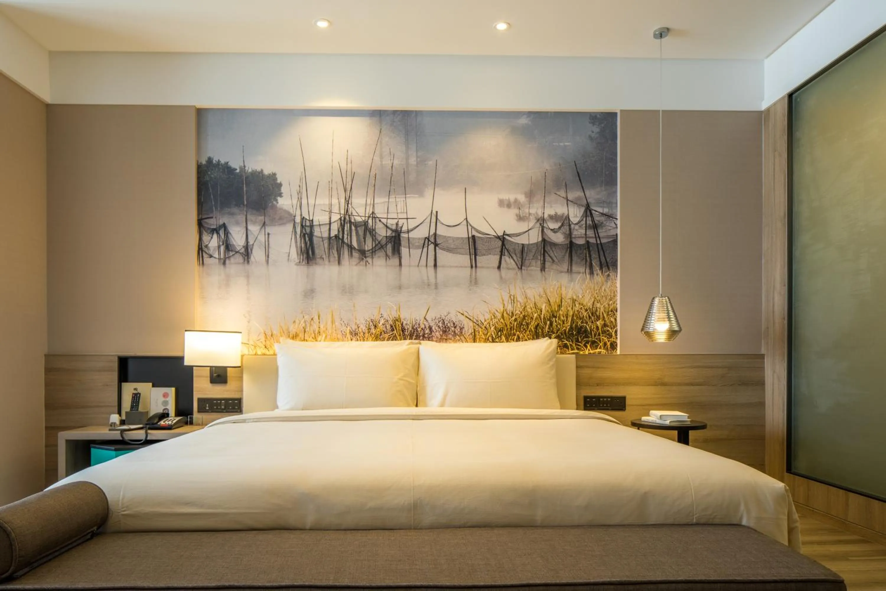 On site, Bed in Atour Hotel Hangzhou Binjiang Jiangling Road