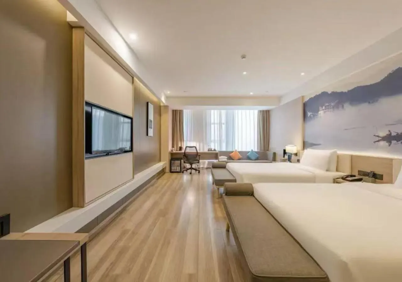 Property building, Bed in Atour Hotel Hangzhou Binjiang Jiangling Road