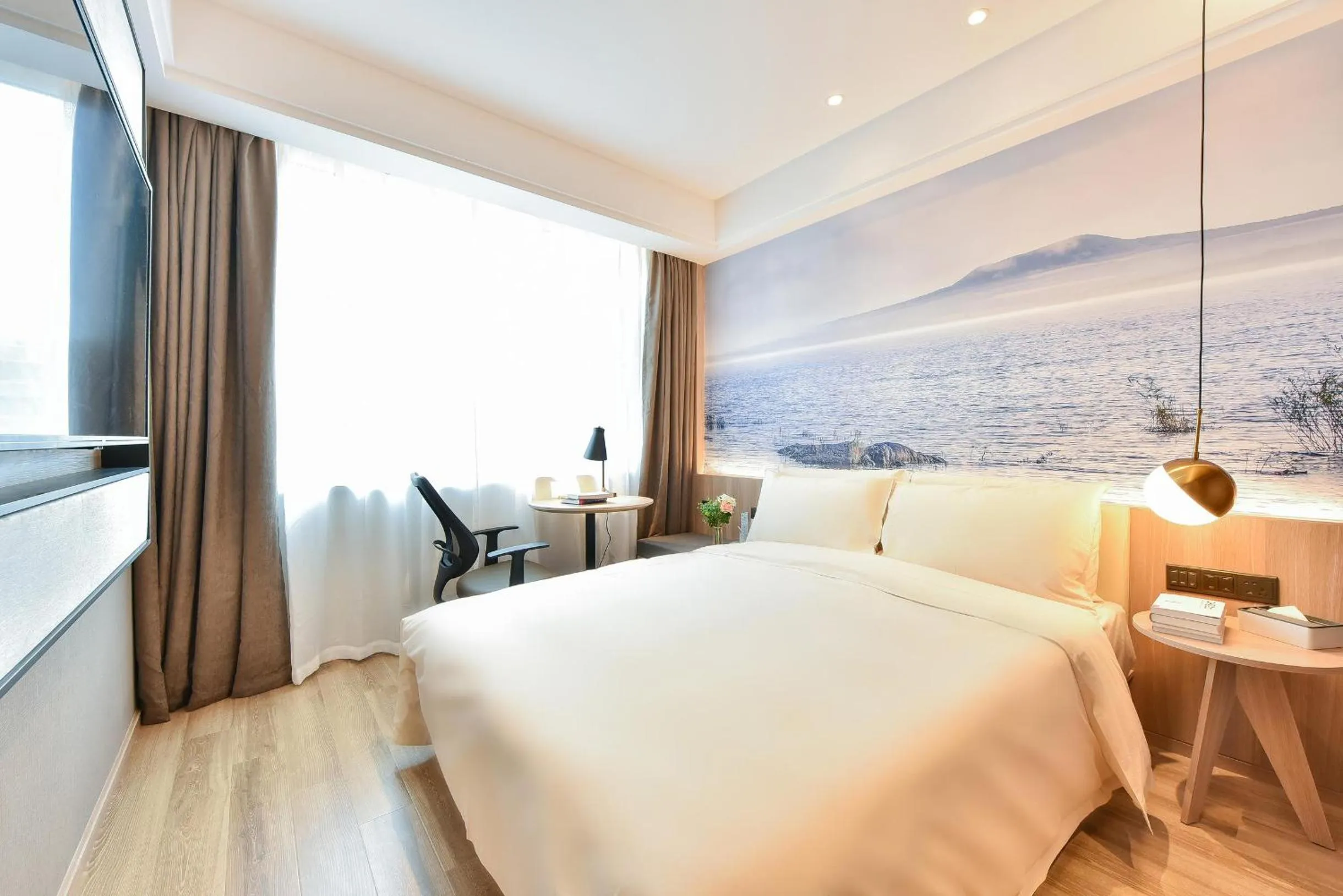 Bed in Atour Light Hotel Shenyang Tiexi Plaza Wanxianghui