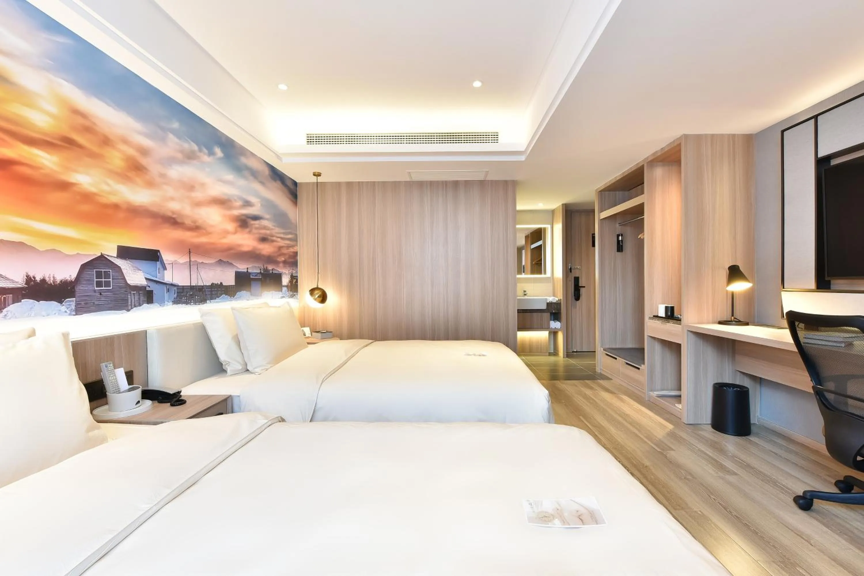 Bedroom, Bed in Atour Light Hotel Shenyang Tiexi Plaza Wanxianghui