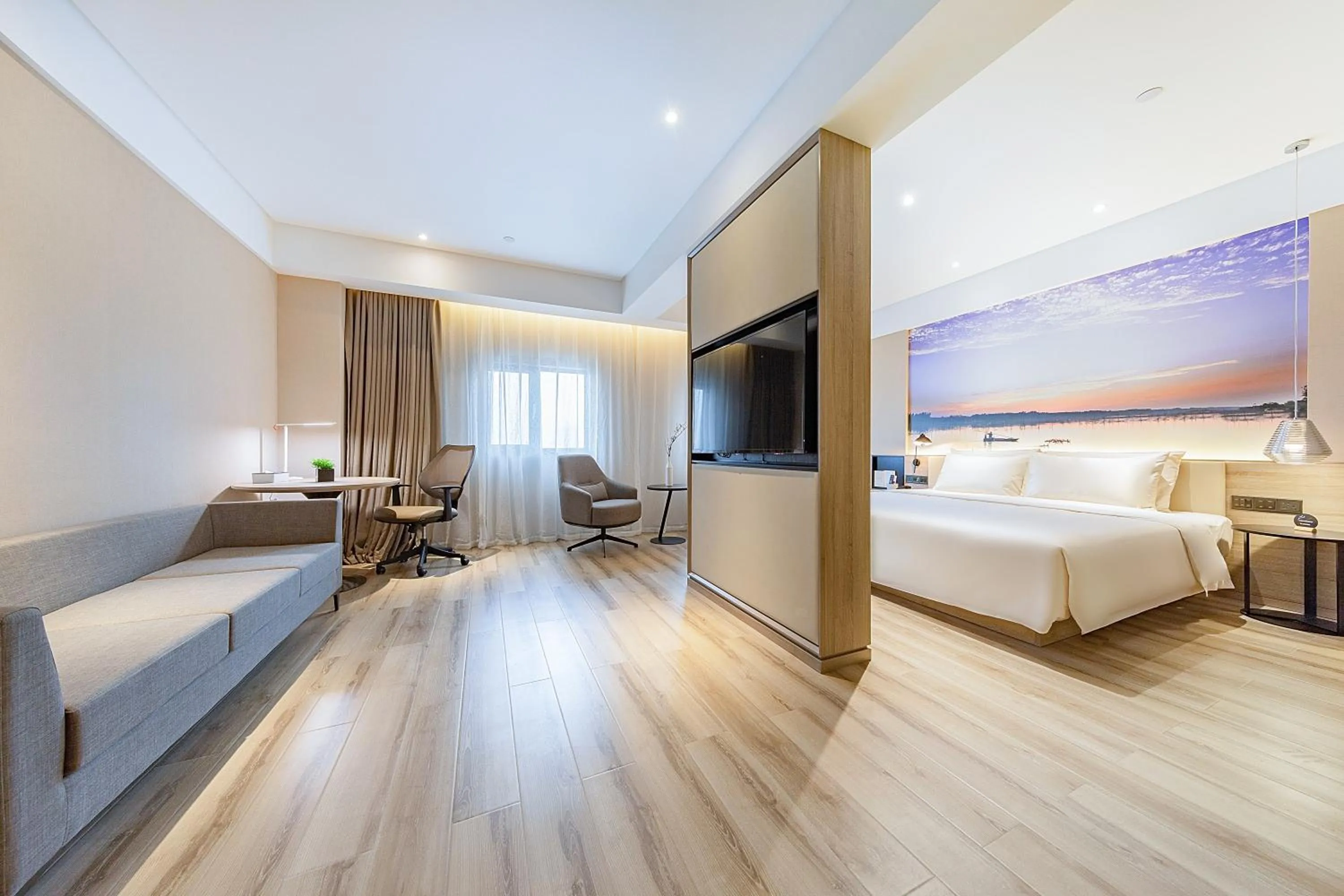 Bed in Atour Hotel Jining High-tech Zone