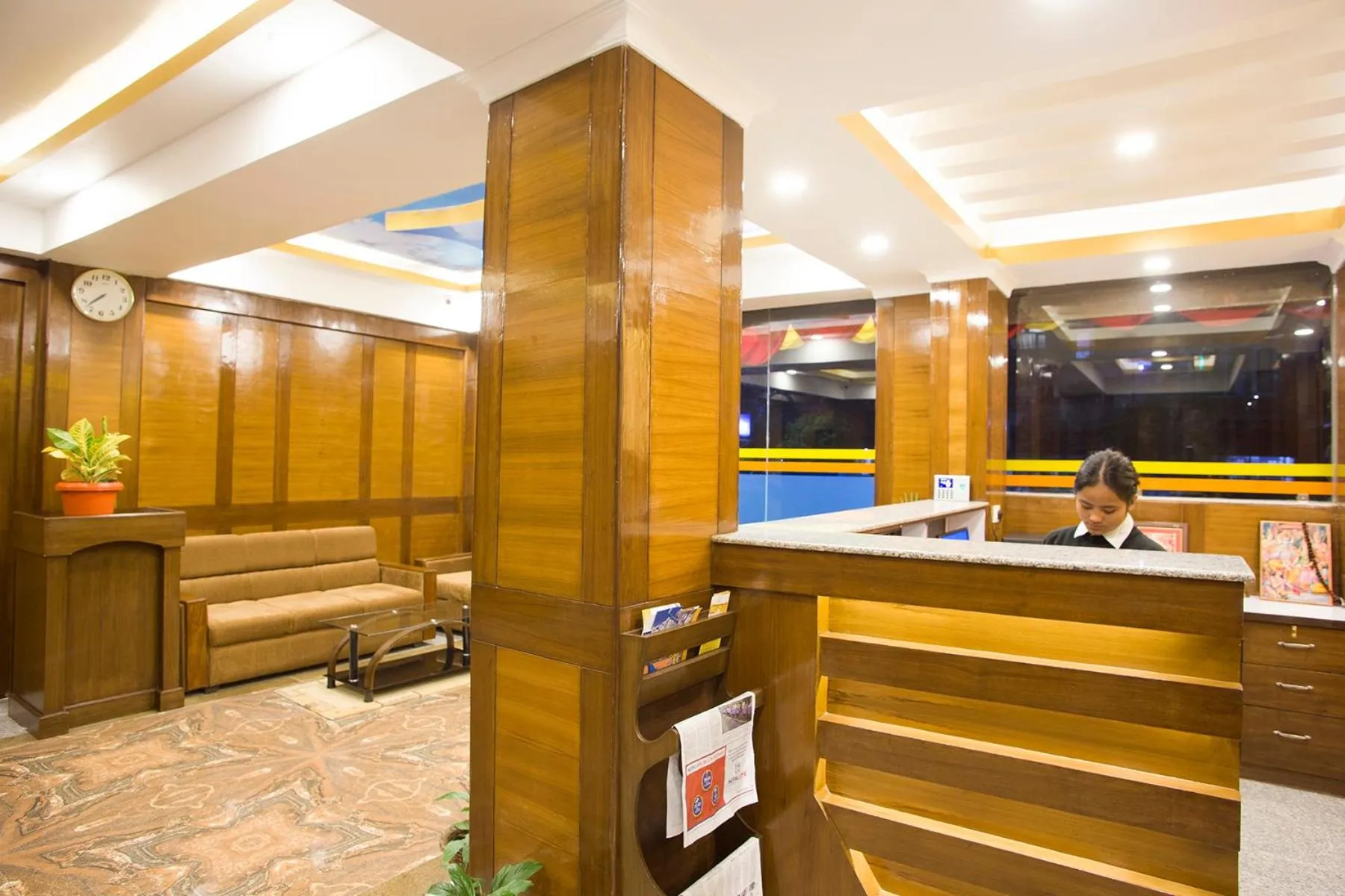 Lobby or reception in Hotel Yellow Pagoda Pokhara