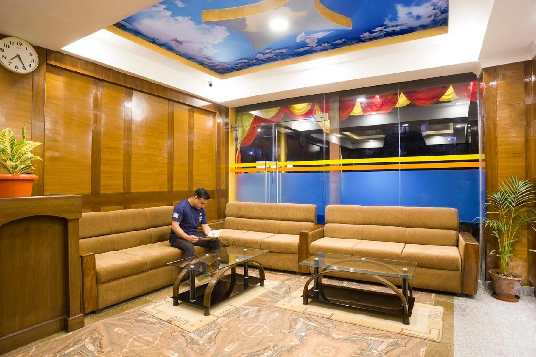 Lobby or reception in Hotel Yellow Pagoda Pokhara