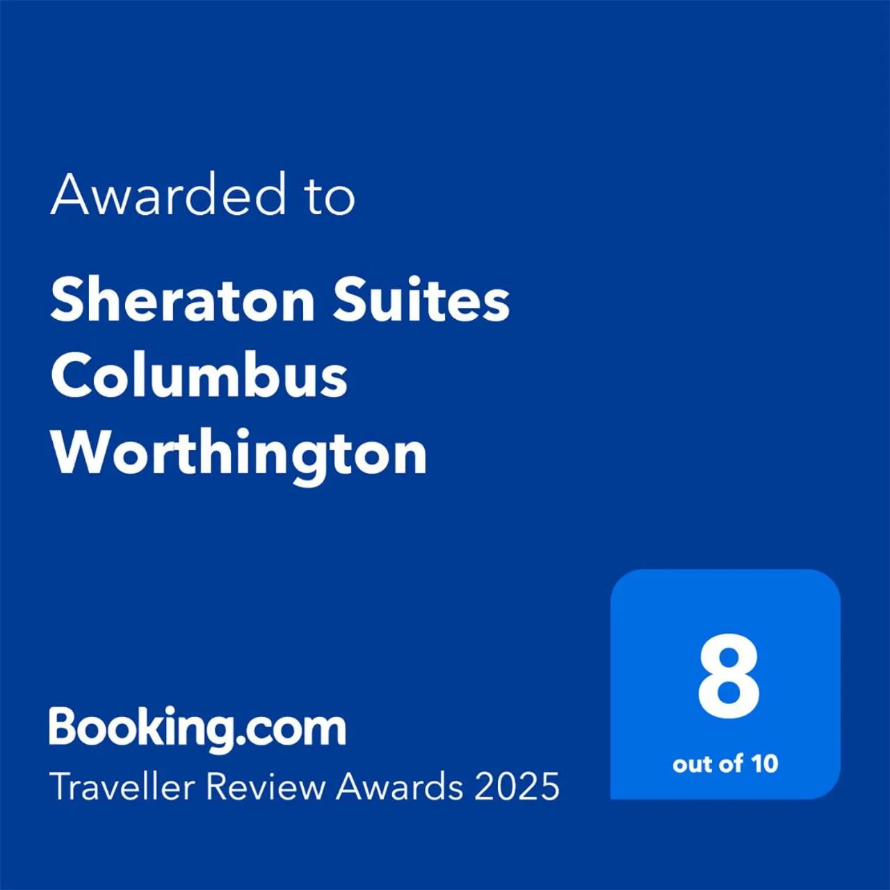 Certificate/Award in Sheraton Suites Columbus Worthington