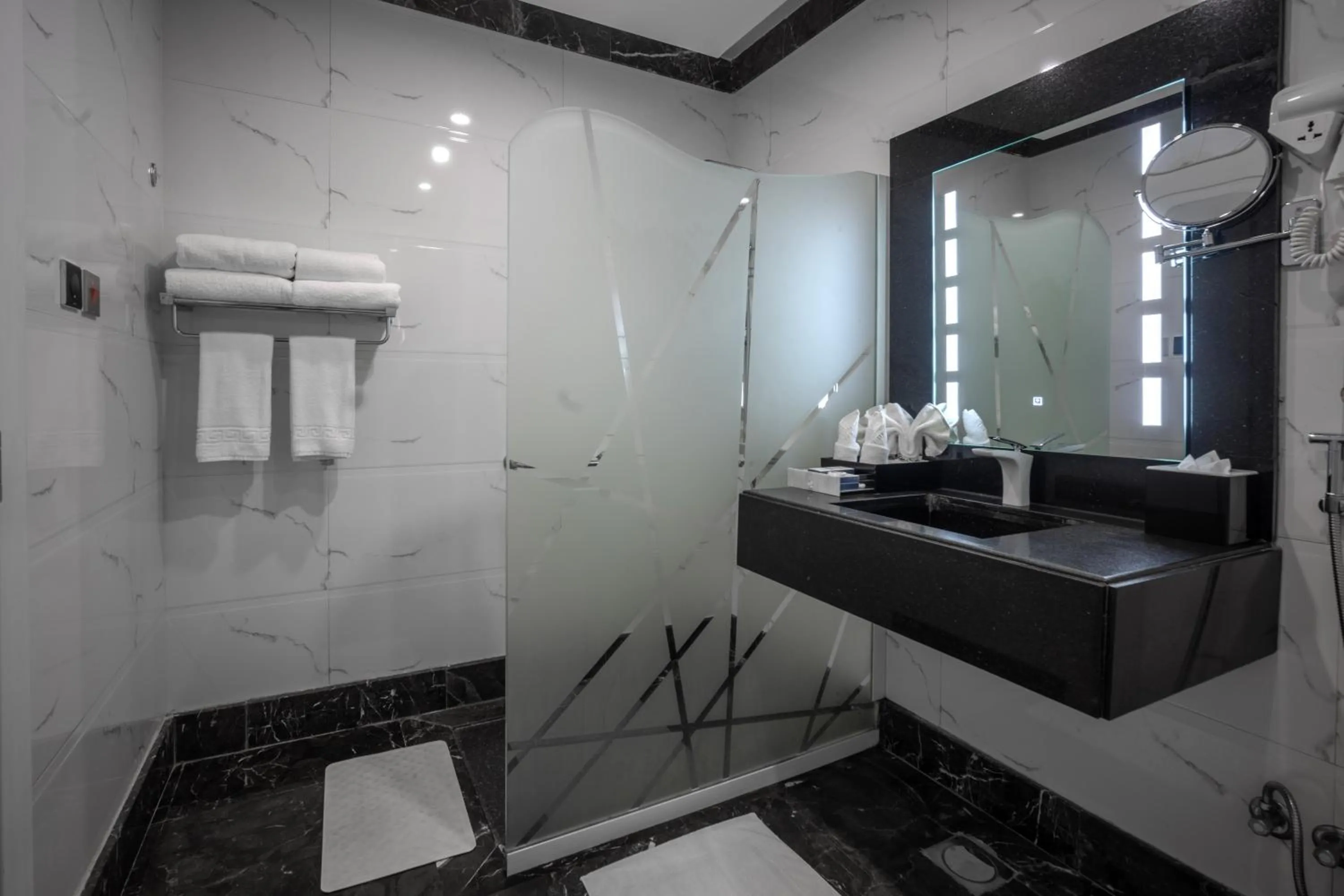 Shower in Donatello Jeddah Hotel