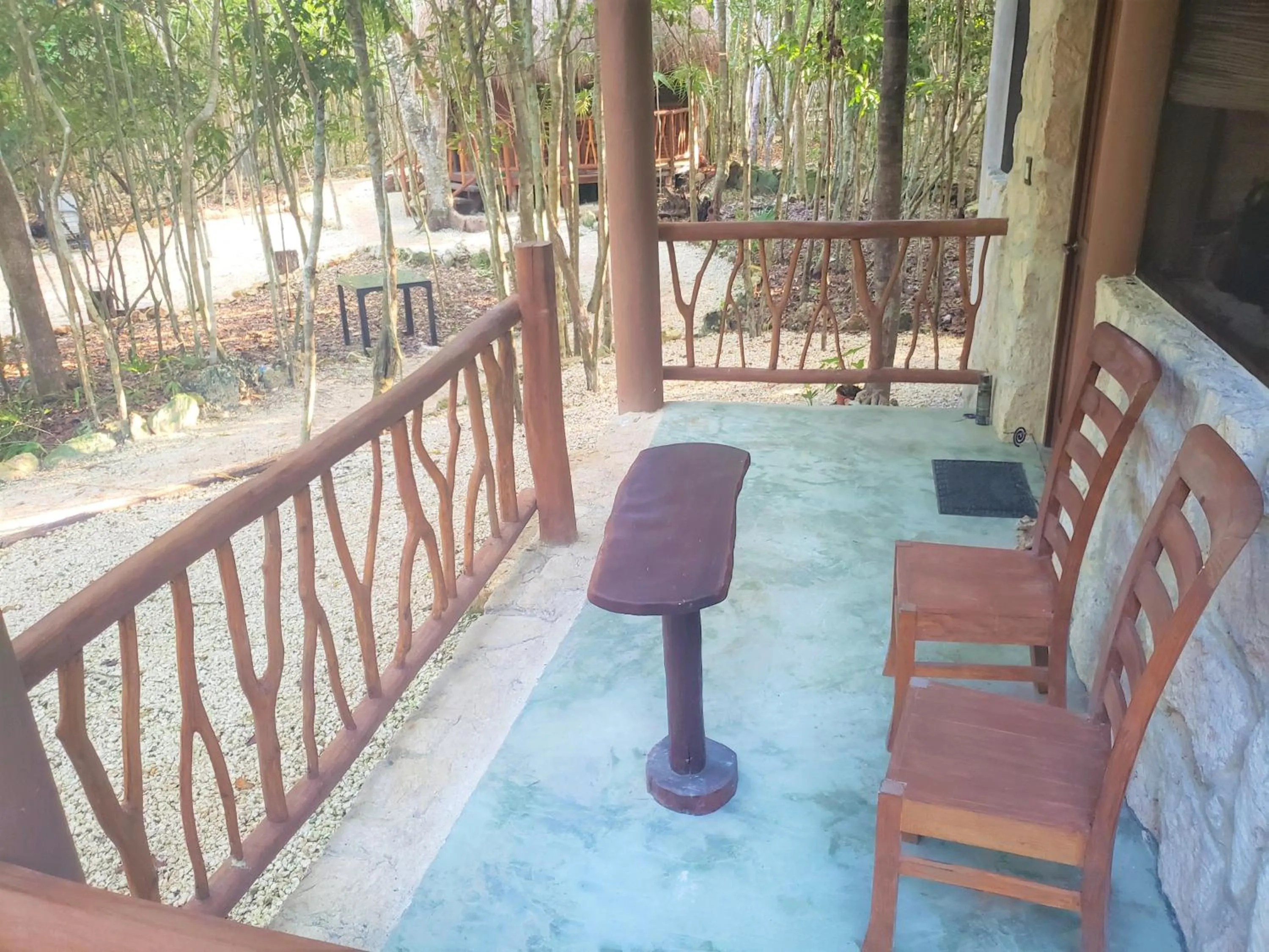 Balcony/Terrace in Aldea Maya-Ha Cabañas con cenotes