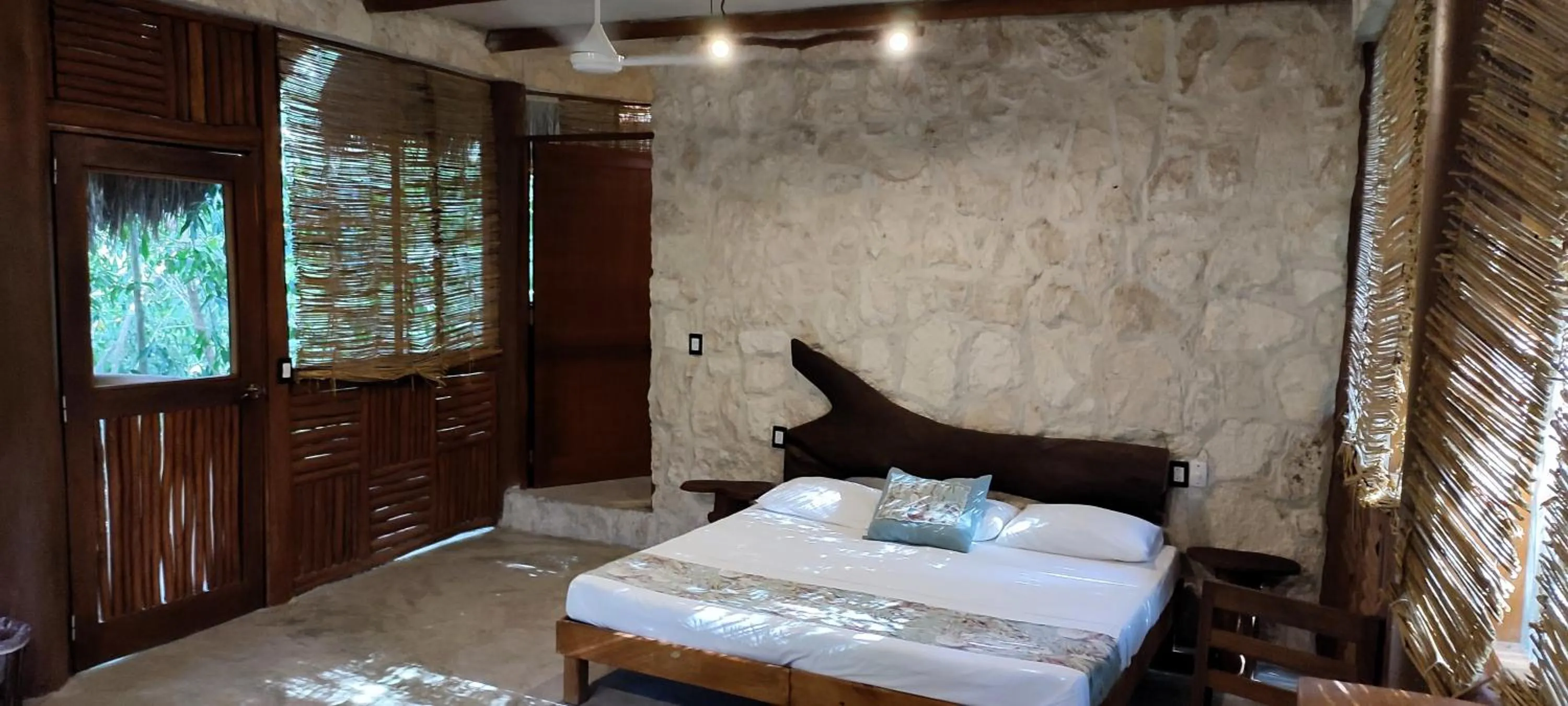 Bed in Aldea Maya-Ha Cabañas con cenotes